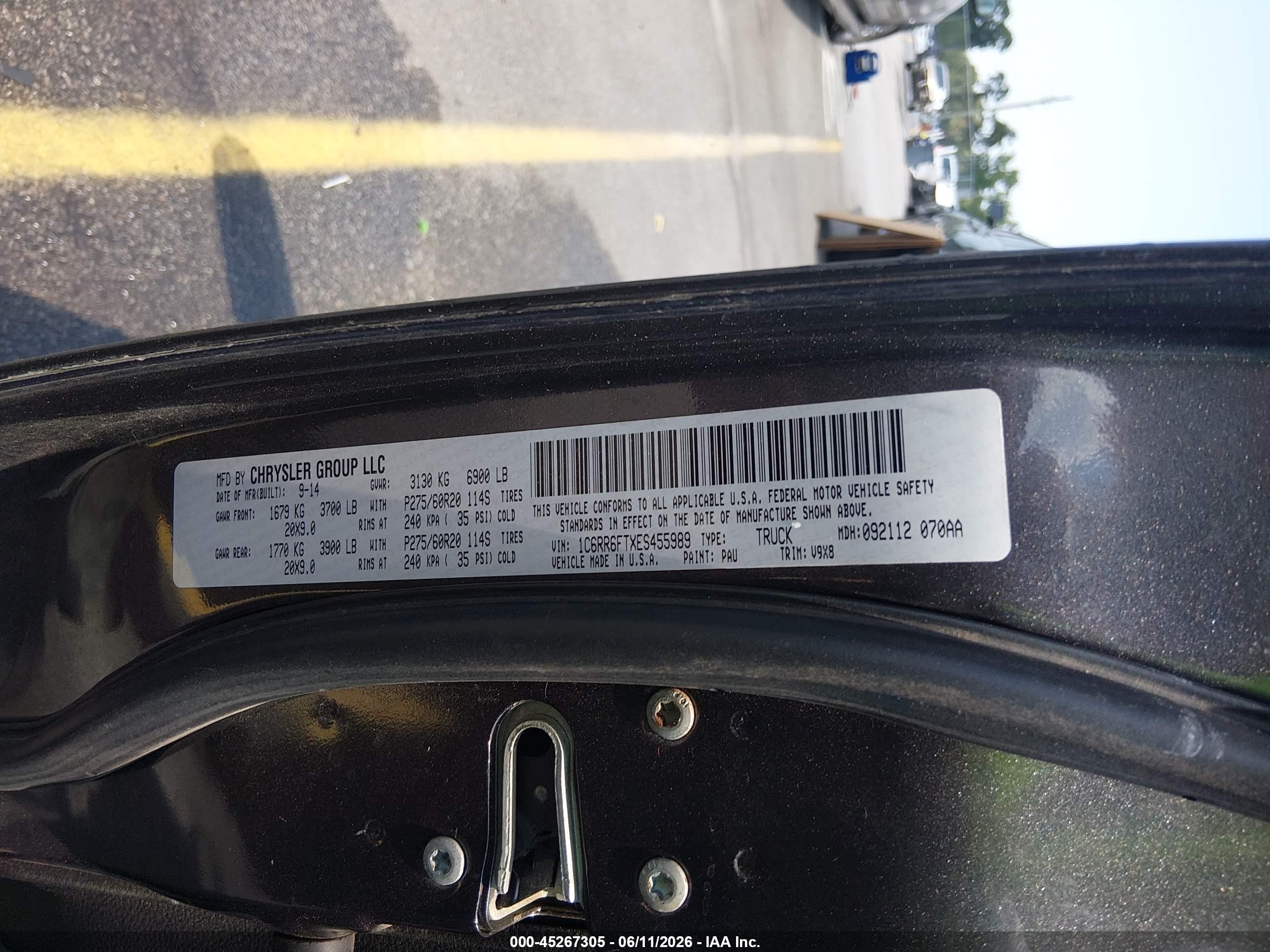 2014 Ram 1500 Express Gray vin: 1C6RR6FTXES455989