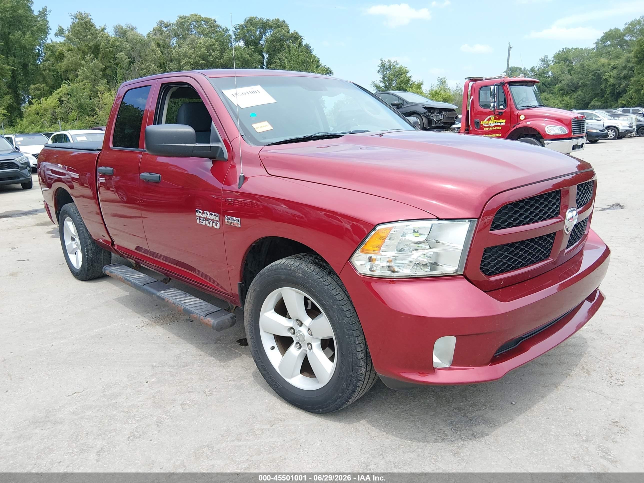 2015 Ram 1500 Express Red vin: 1C6RR6FTXFS591685
