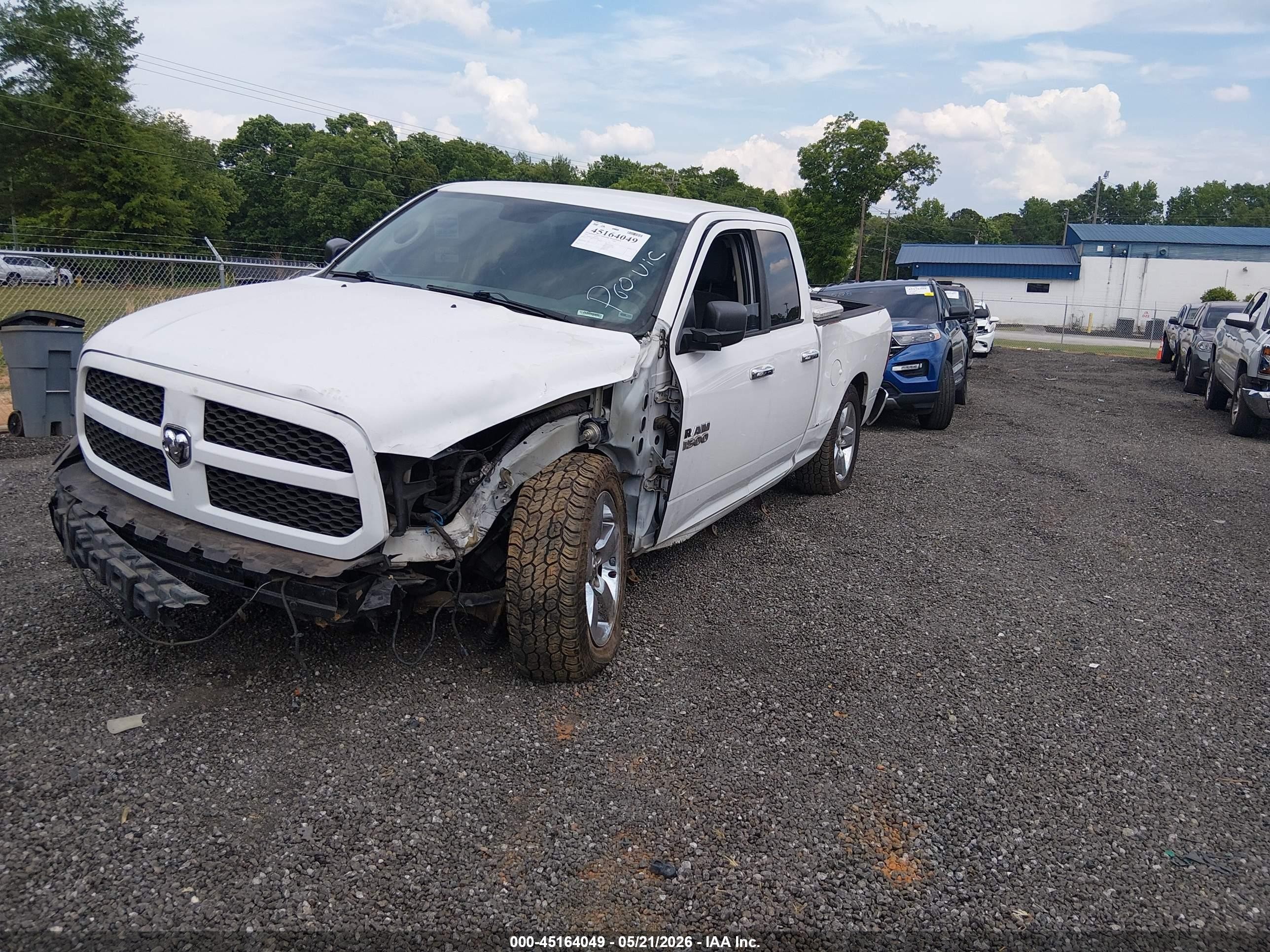 2014 Ram 1500 Big Horn White vin: 1C6RR6GG0ES168355