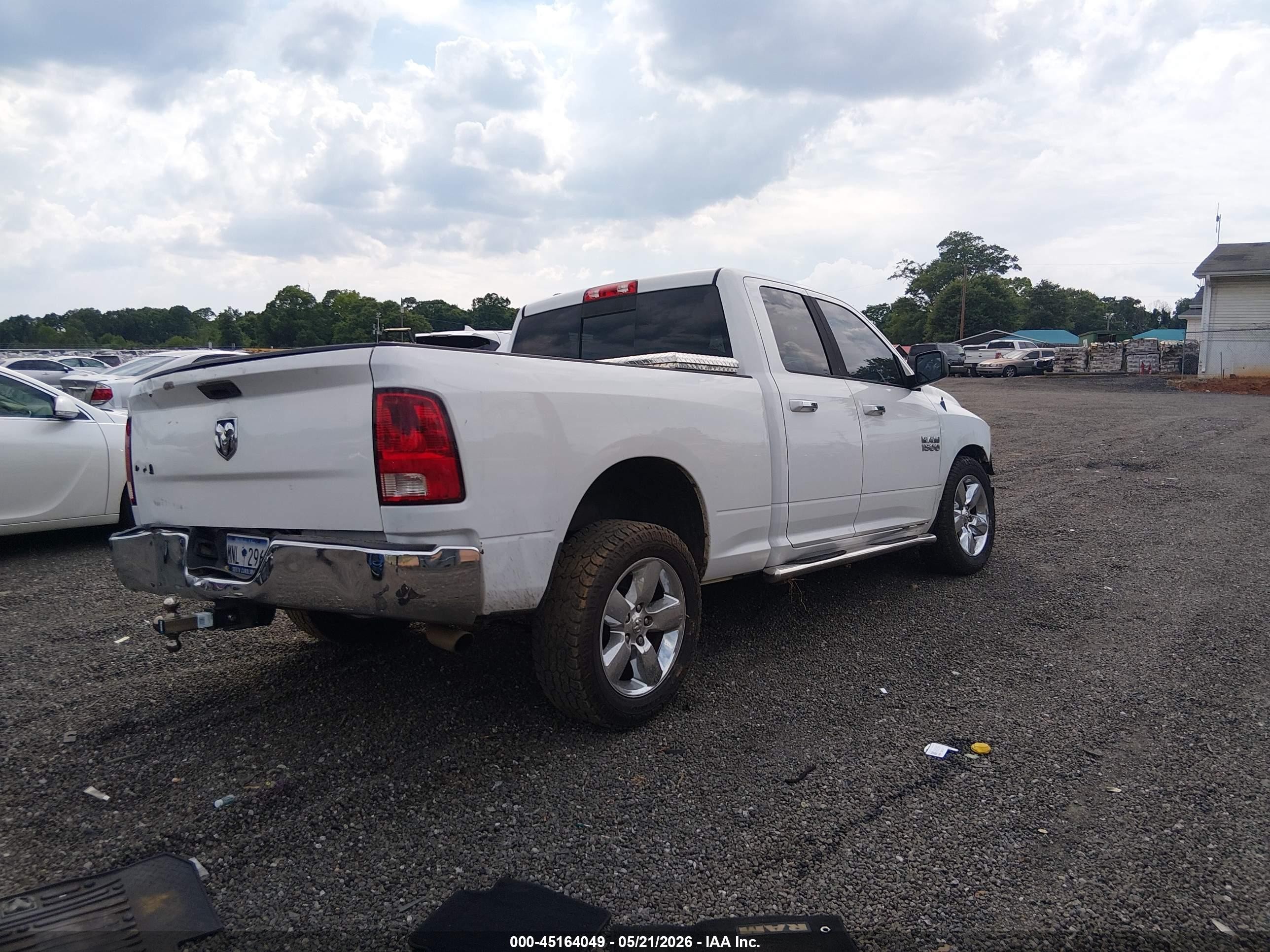 2014 Ram 1500 Big Horn White vin: 1C6RR6GG0ES168355