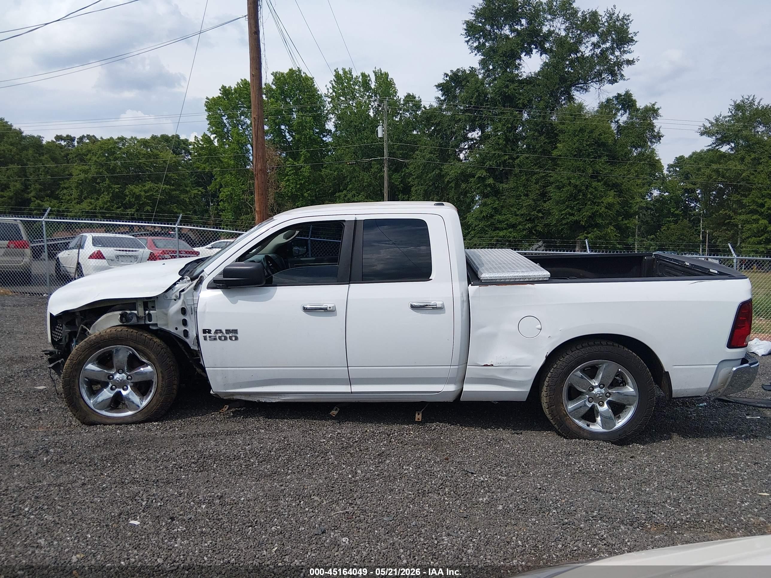 2014 Ram 1500 Big Horn White vin: 1C6RR6GG0ES168355