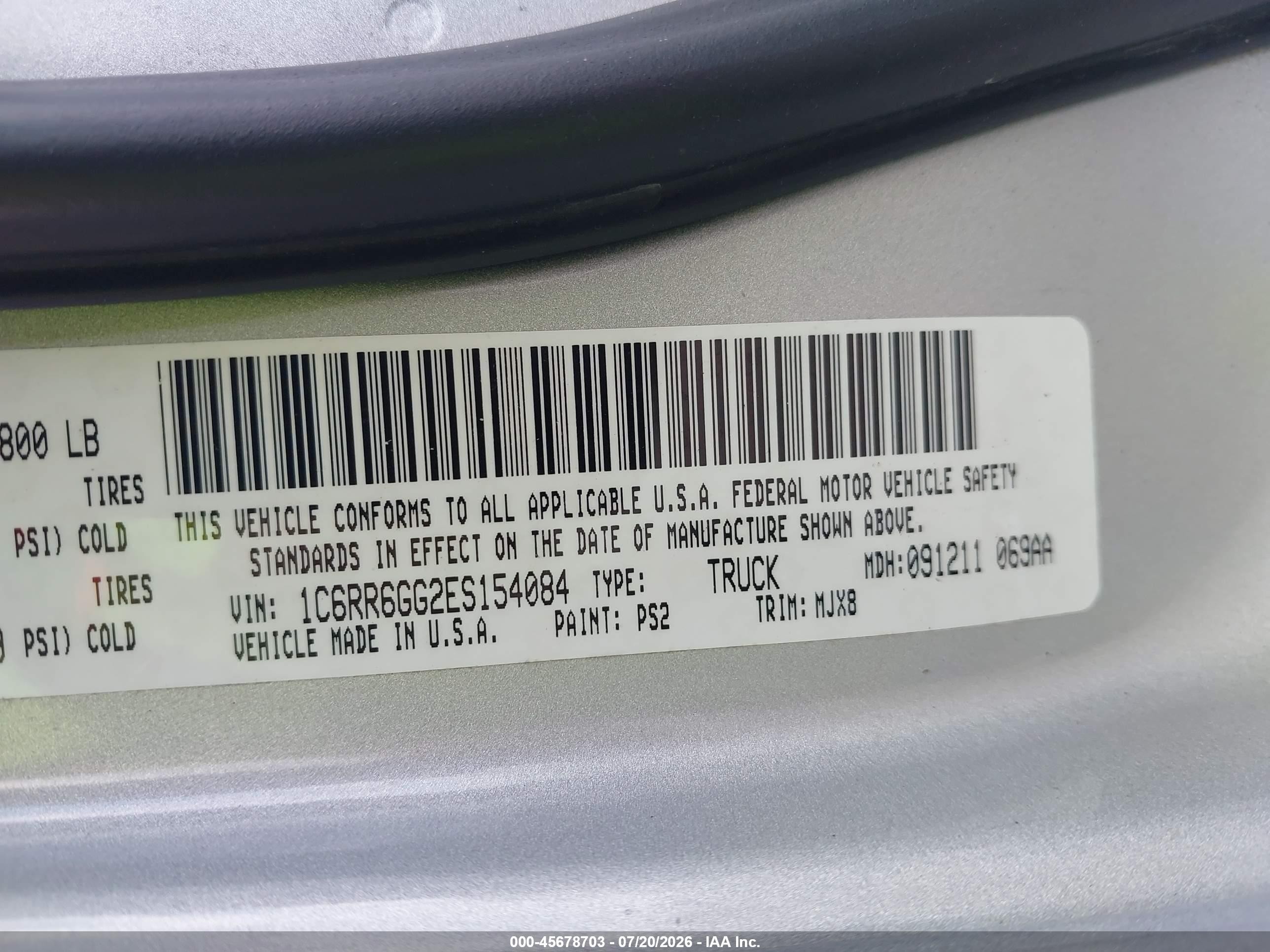 2014 Ram 1500 Big Horn Silver vin: 1C6RR6GG2ES154084