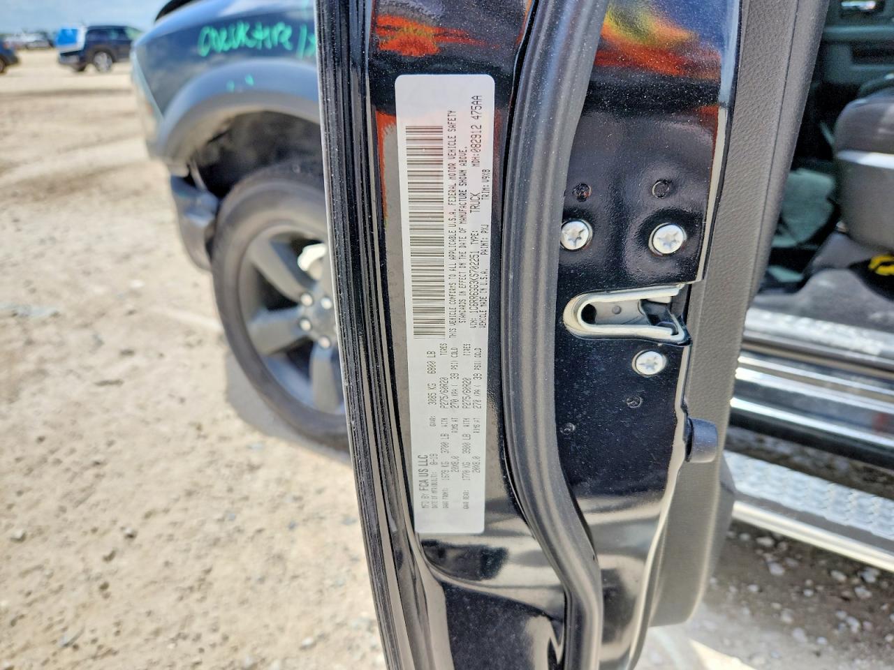 2019 Ram 1500 Classic Slt Black vin: 1C6RR6GG3KS702251