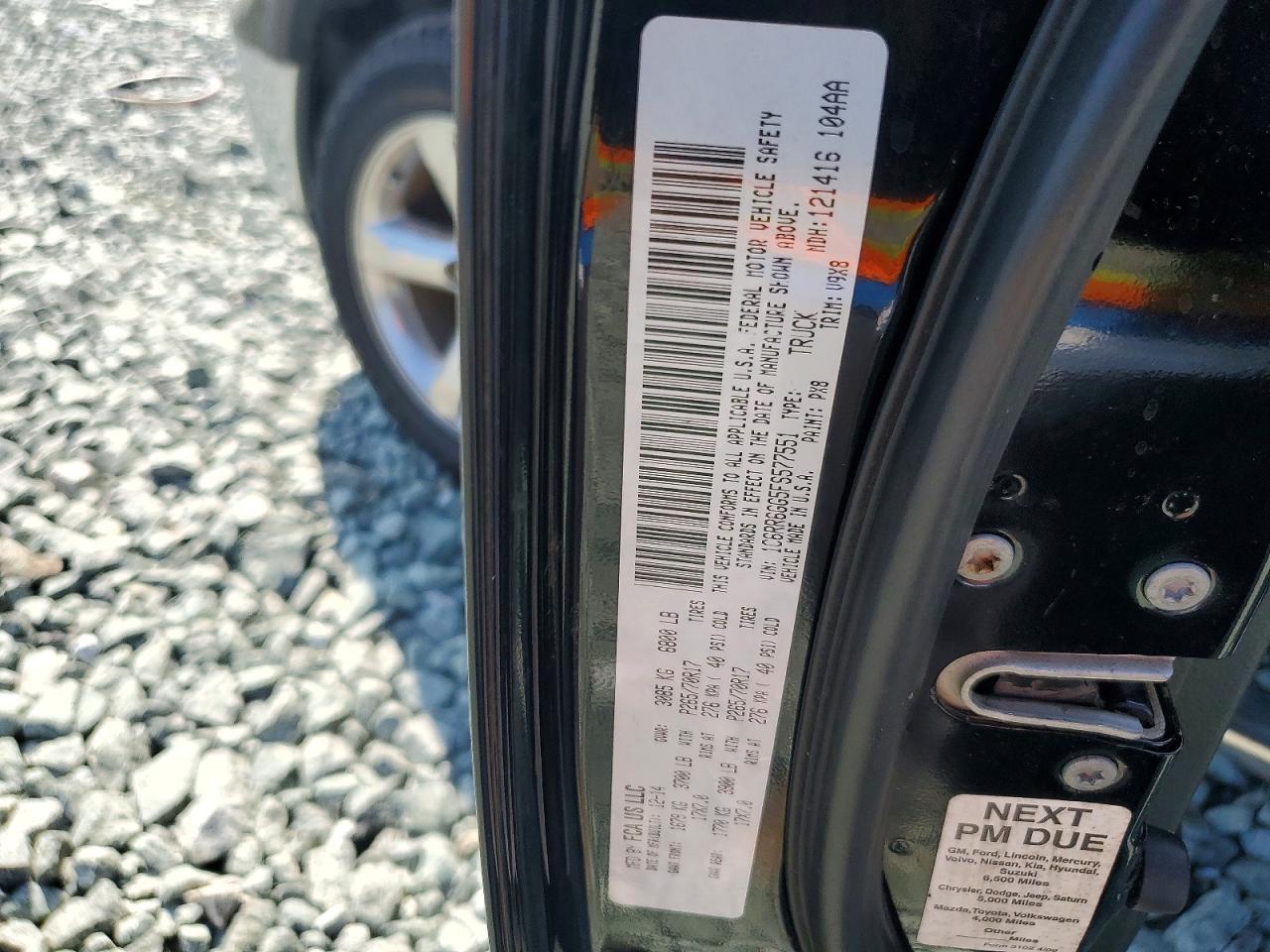 2015 Ram 1500 Slt Черный vin: 1C6RR6GG5FS577551