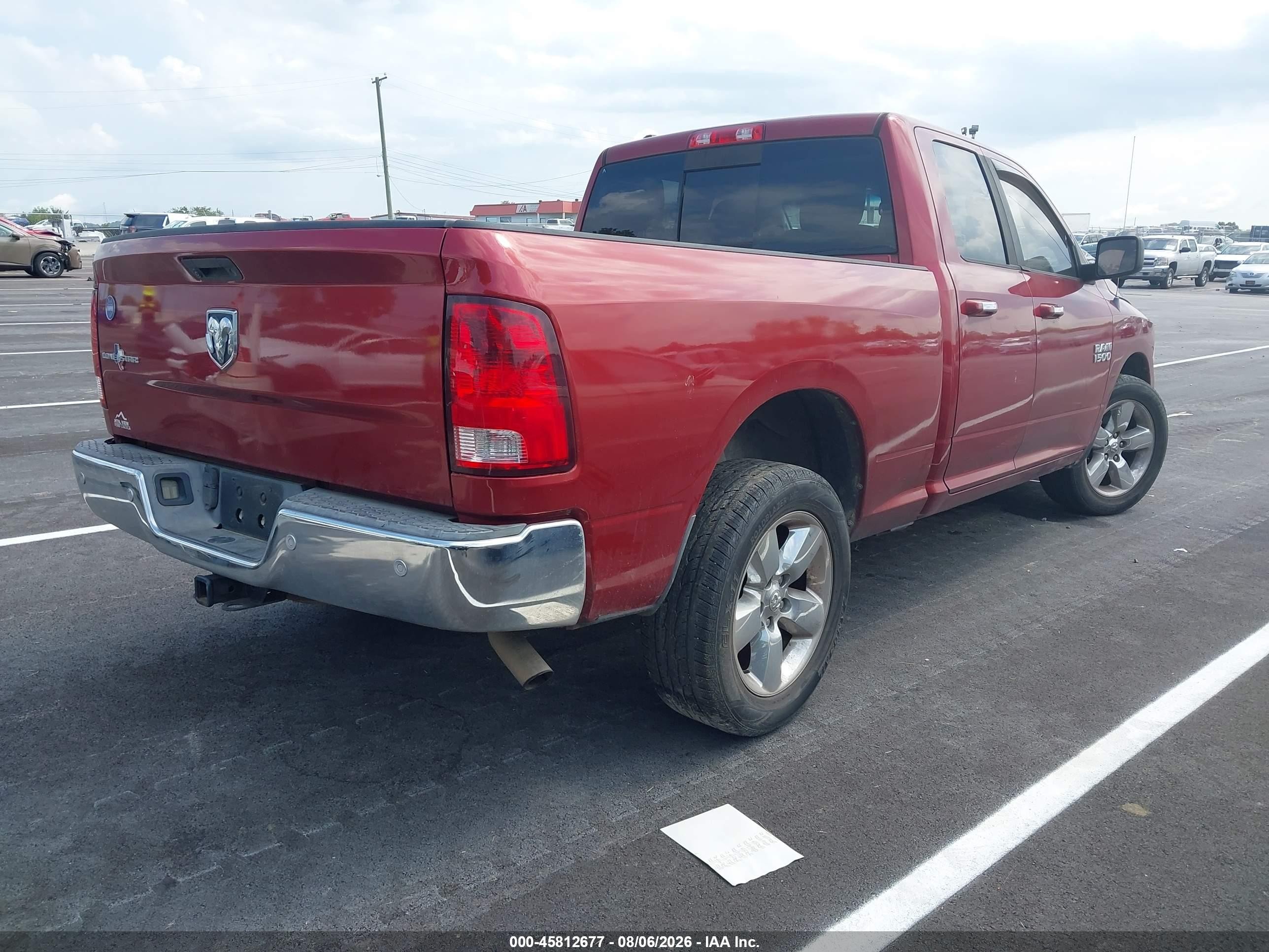 2014 Ram 1500 Lone Star Темно-бордовый vin: 1C6RR6GG6ES102957