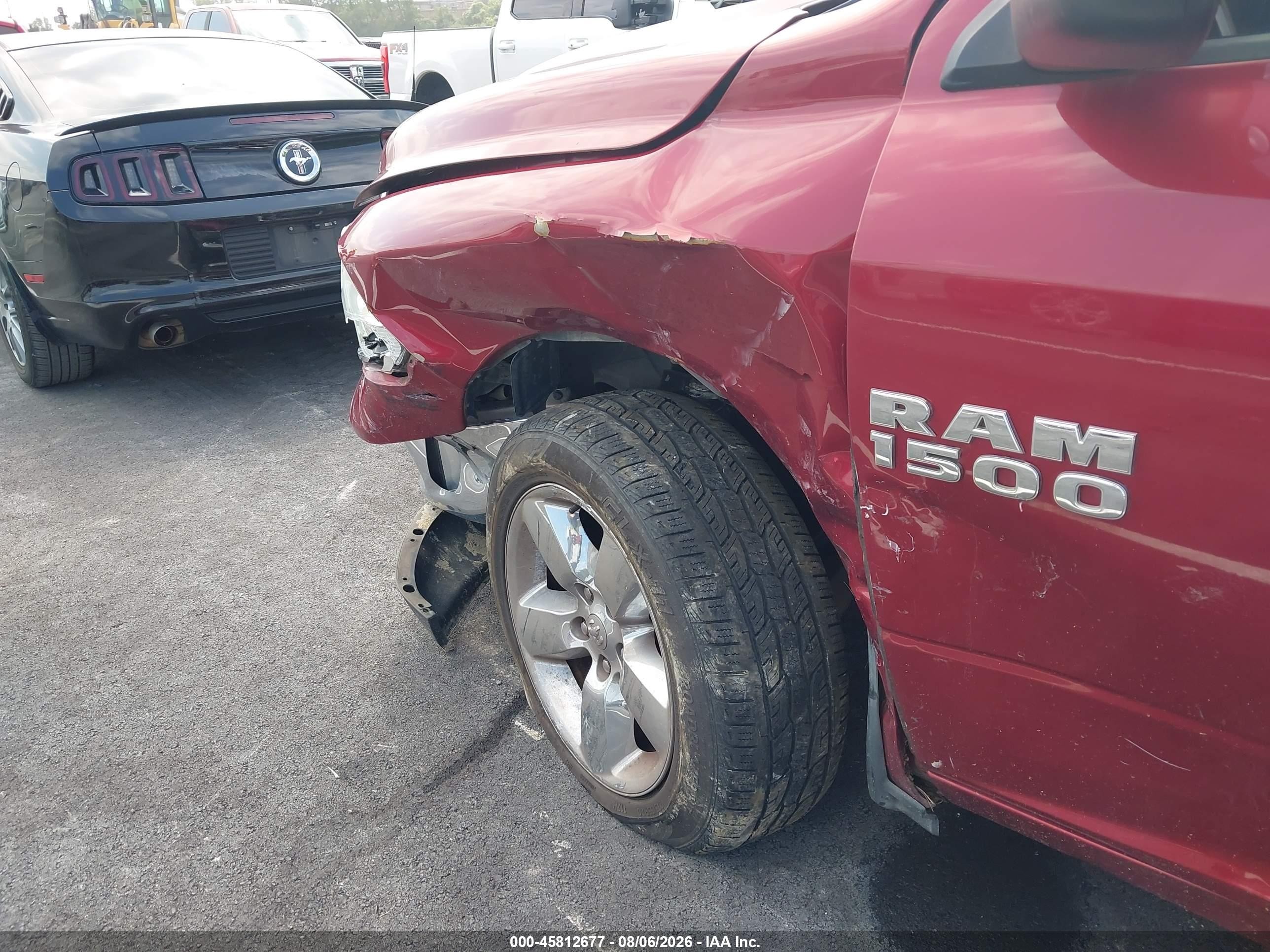 2014 Ram 1500 Lone Star Темно-бордовый vin: 1C6RR6GG6ES102957