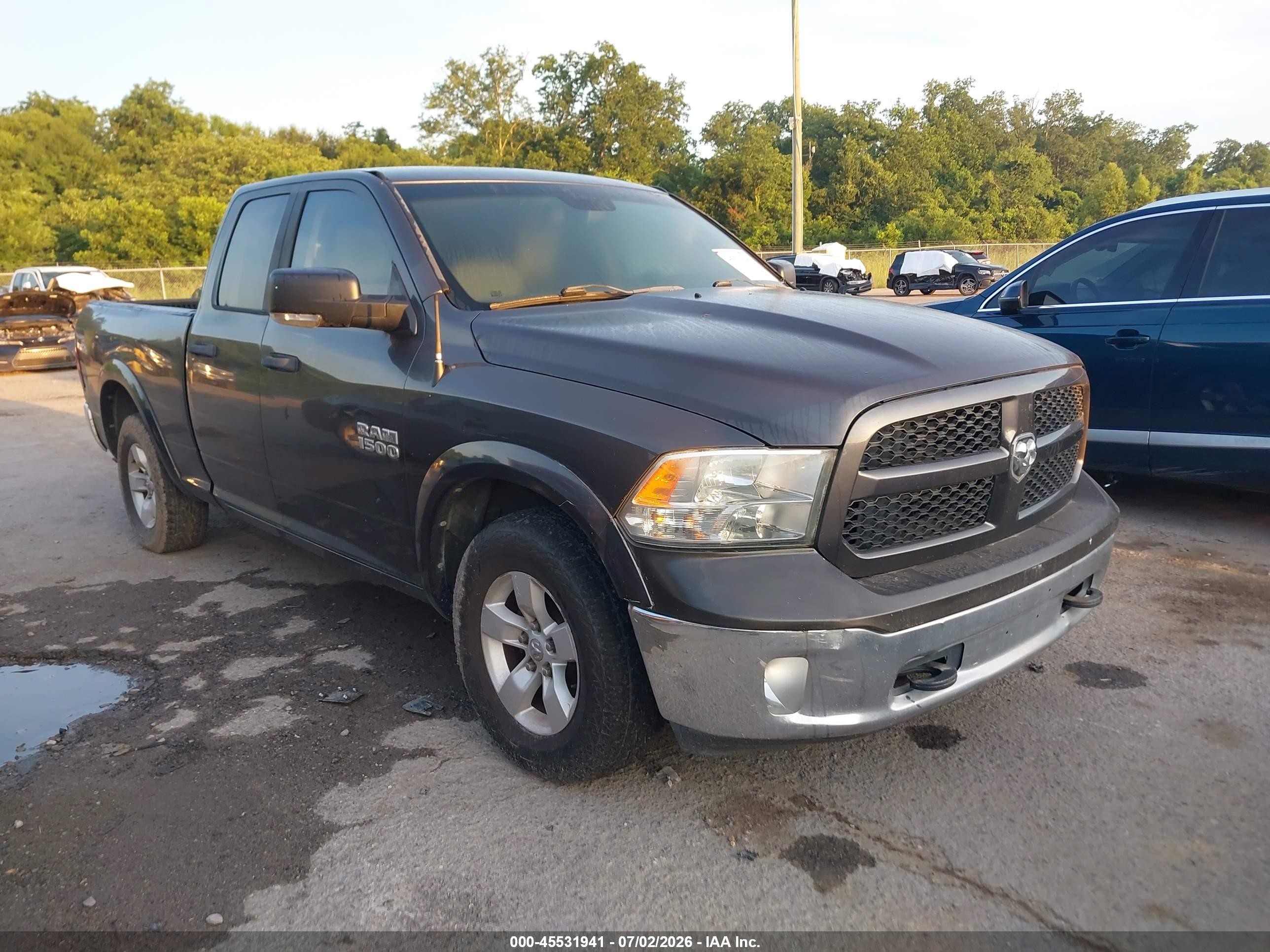 2014 Ram 1500 Outdoorsman Gray vin: 1C6RR6GG9ES372183