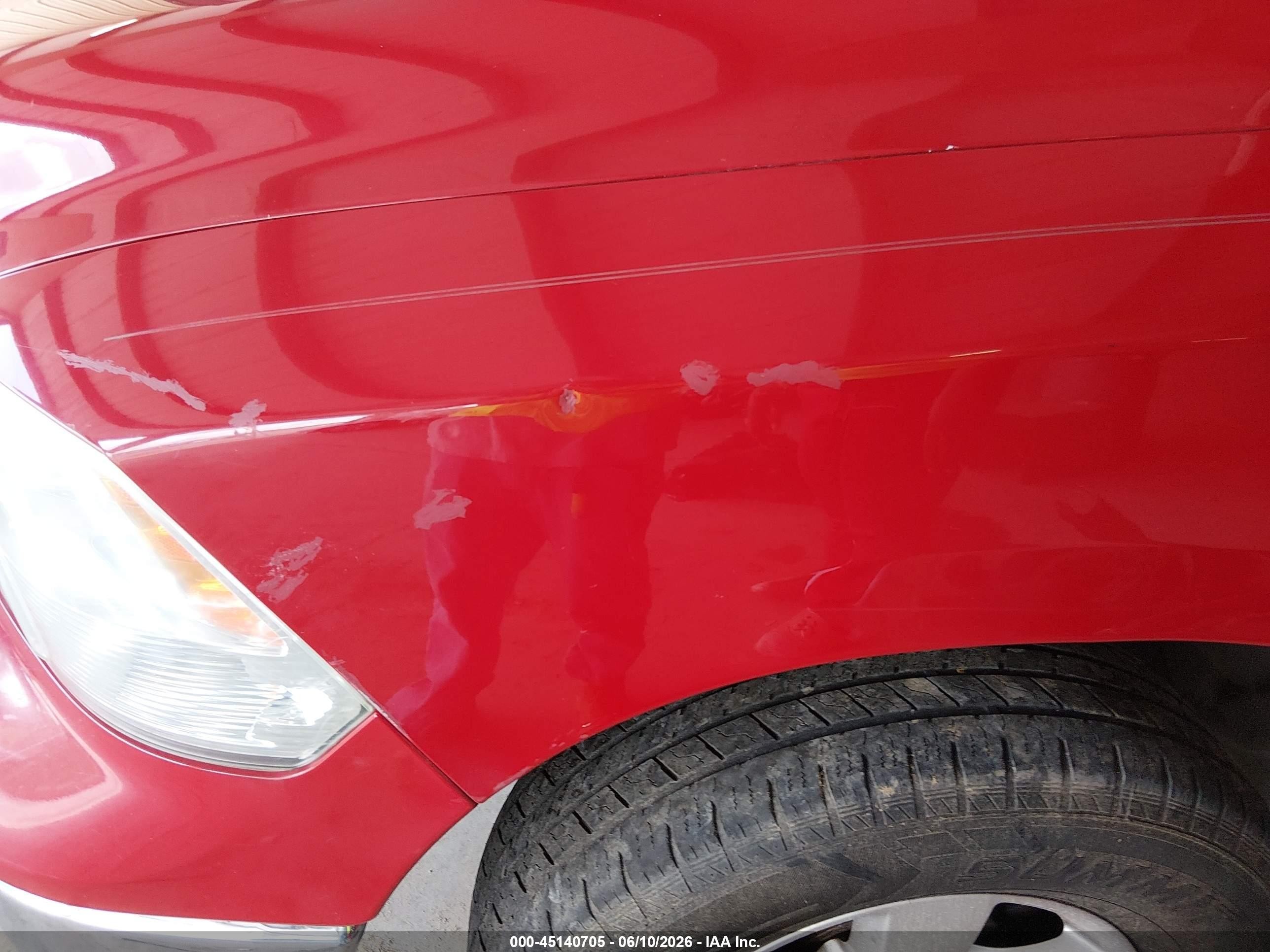 2013 Ram 1500 Slt Red vin: 1C6RR6GGXDS529637