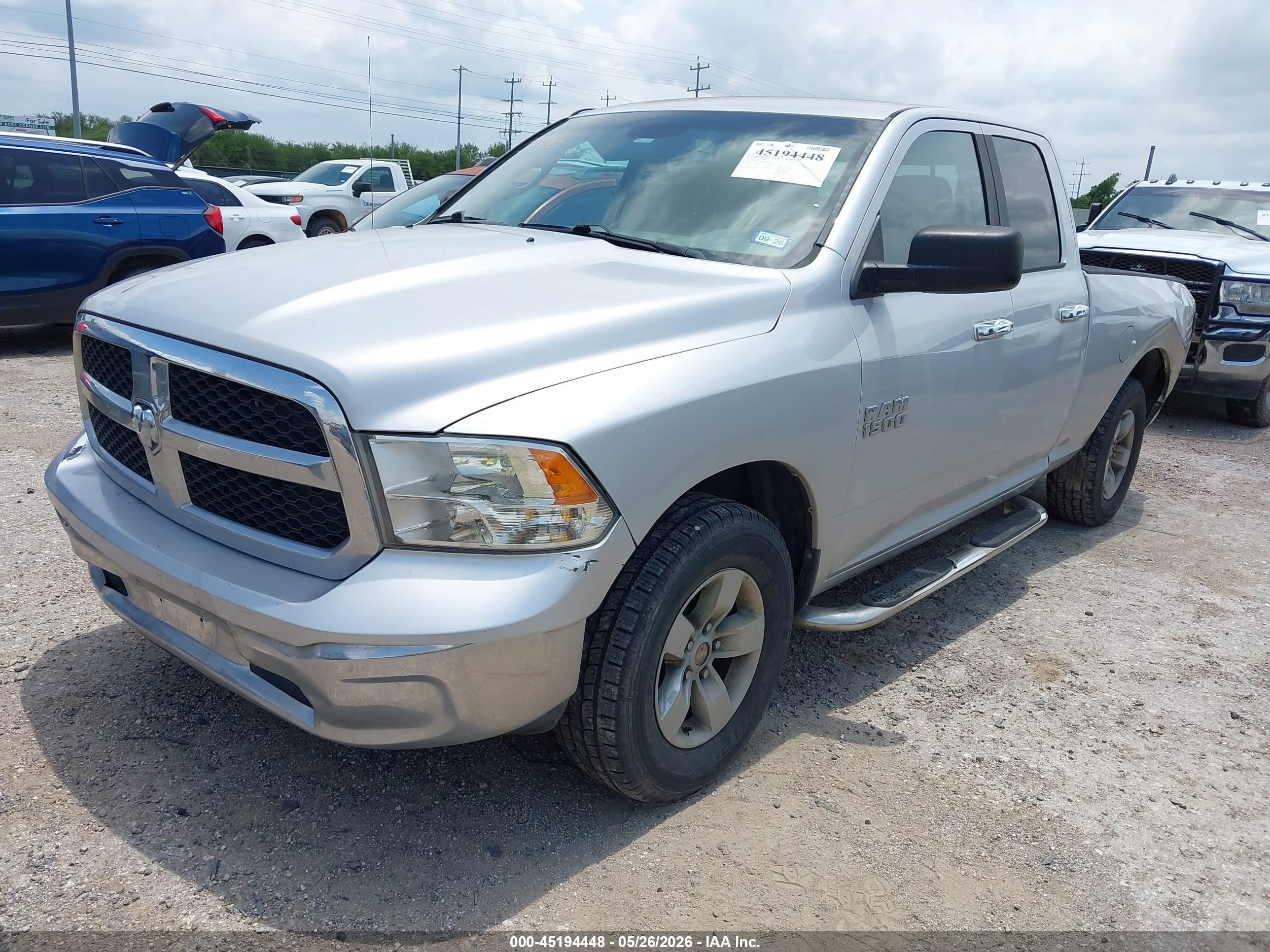 2013 Ram 1500 Slt Silver vin: 1C6RR6GP4DS597027