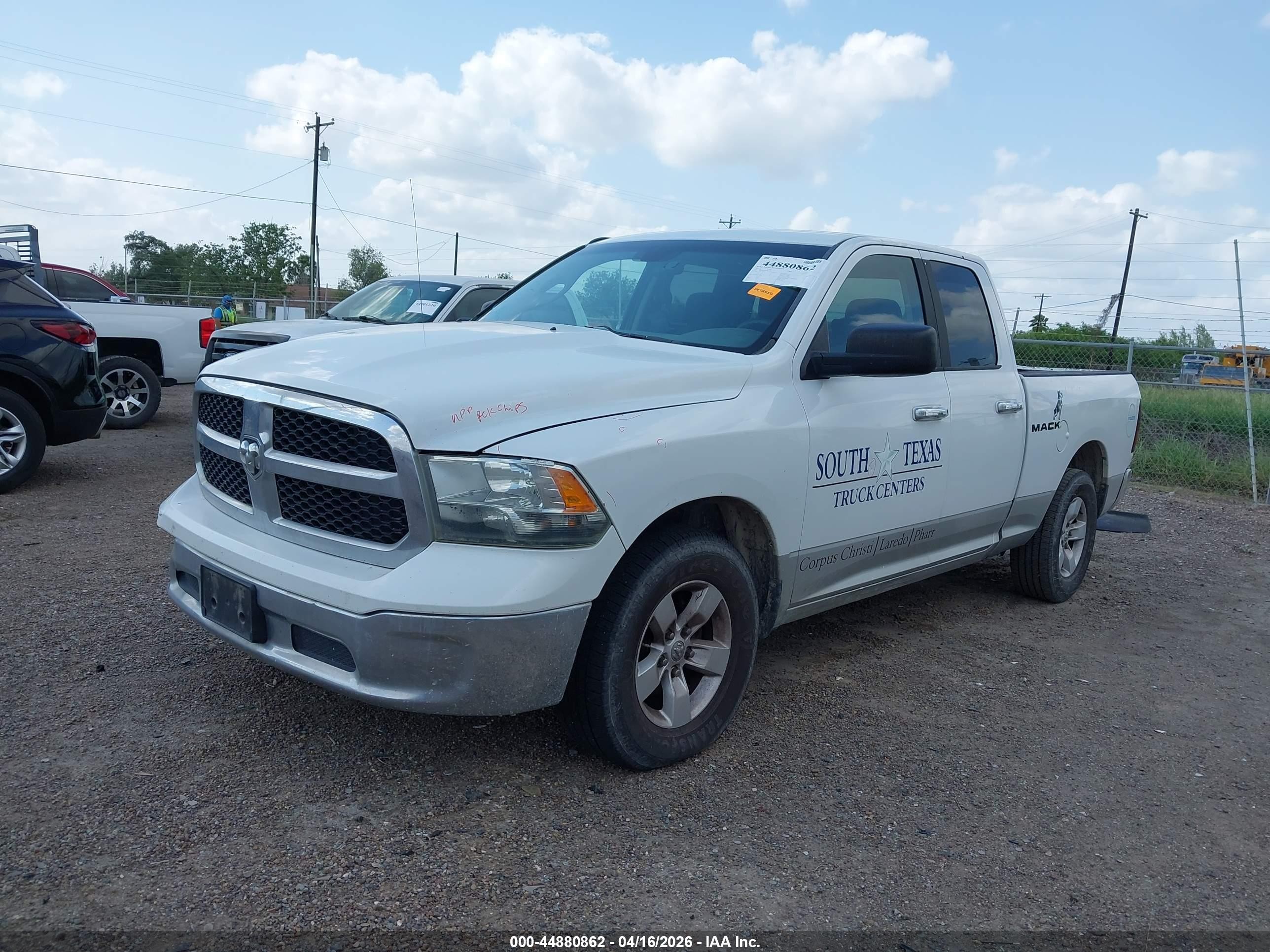 2013 Ram 1500 Slt White vin: 1C6RR6GP6DS517467