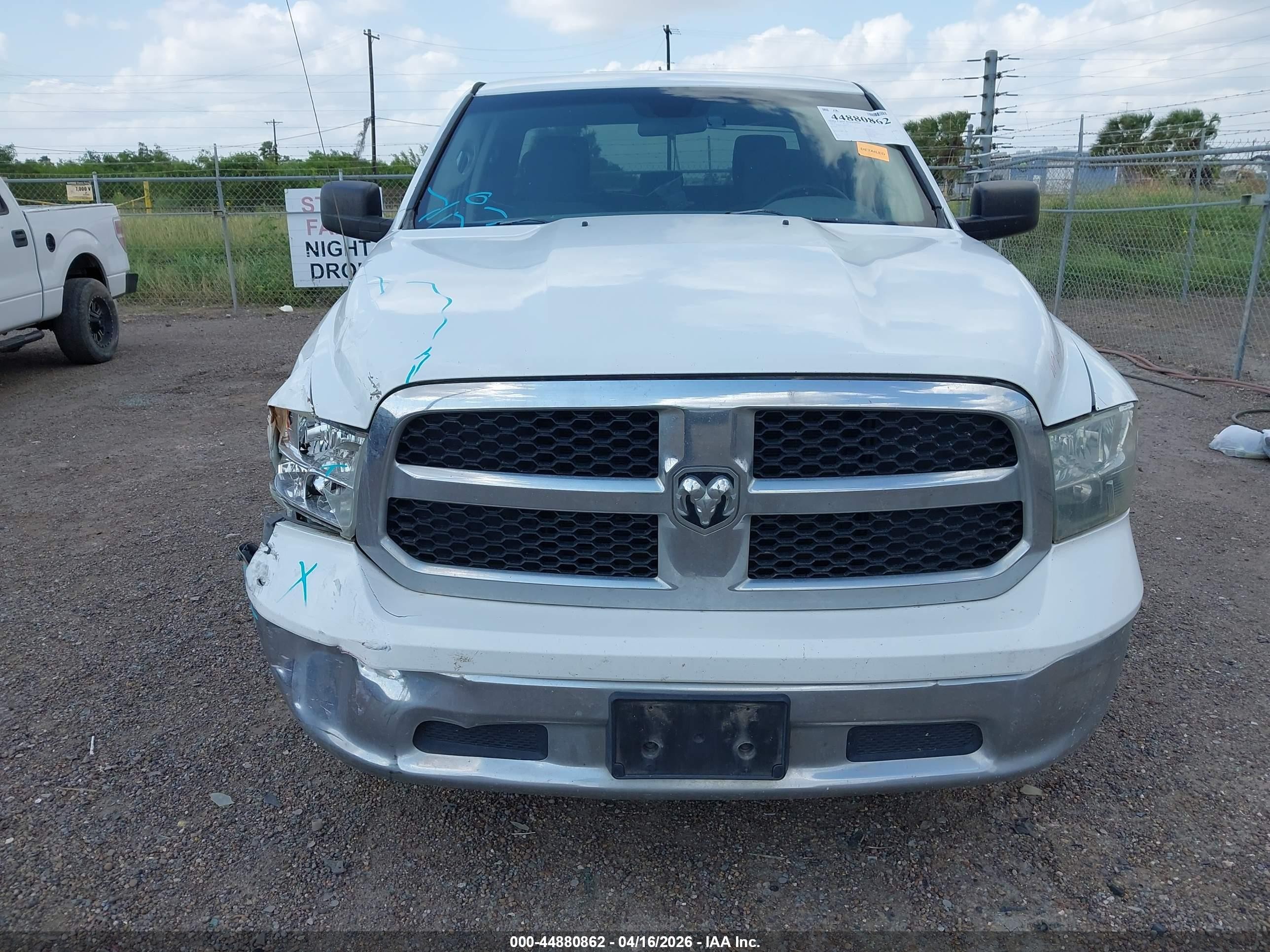 2013 Ram 1500 Slt White vin: 1C6RR6GP6DS517467