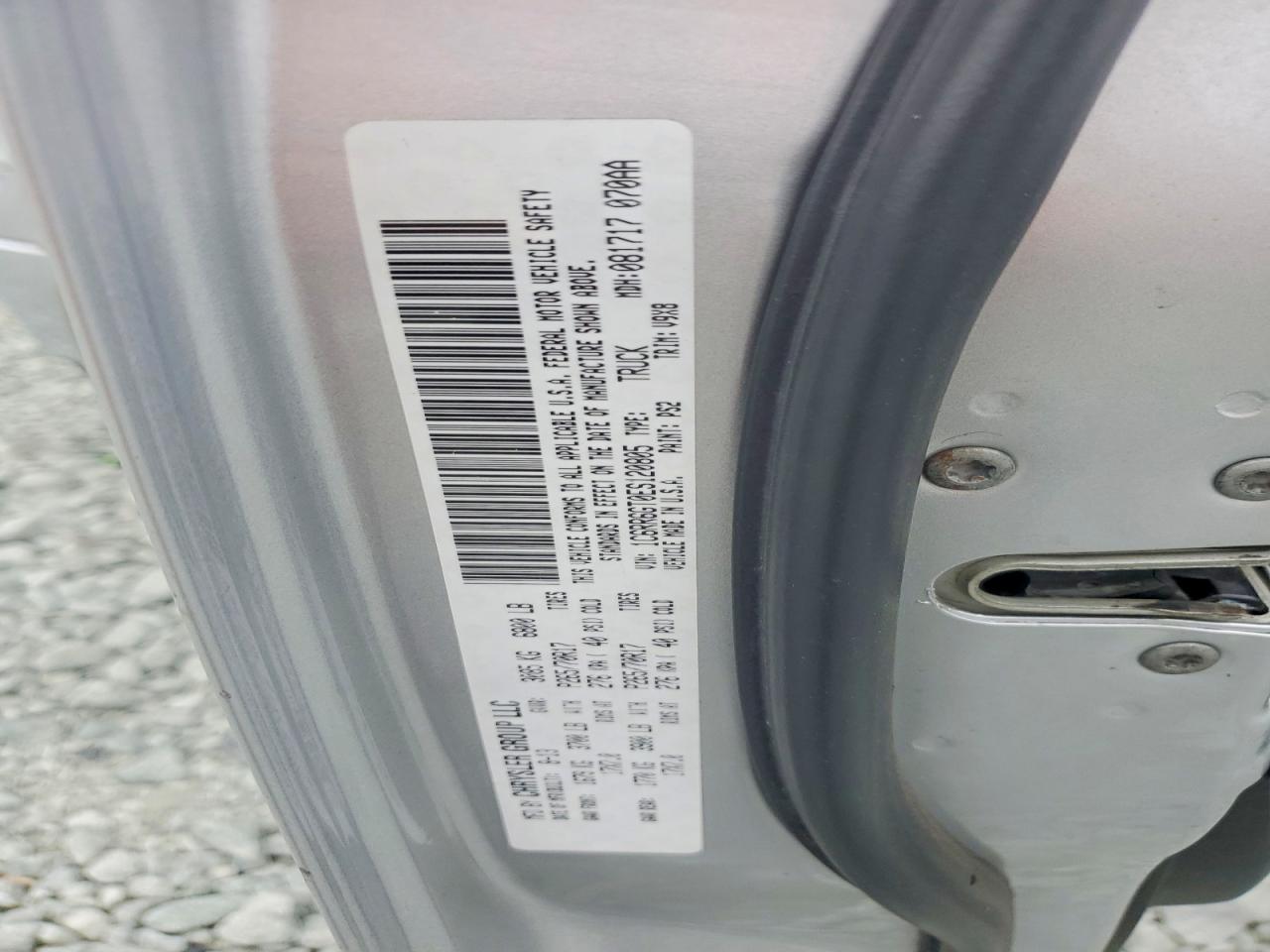 2014 Ram 1500 Slt Silver vin: 1C6RR6GT0ES120805