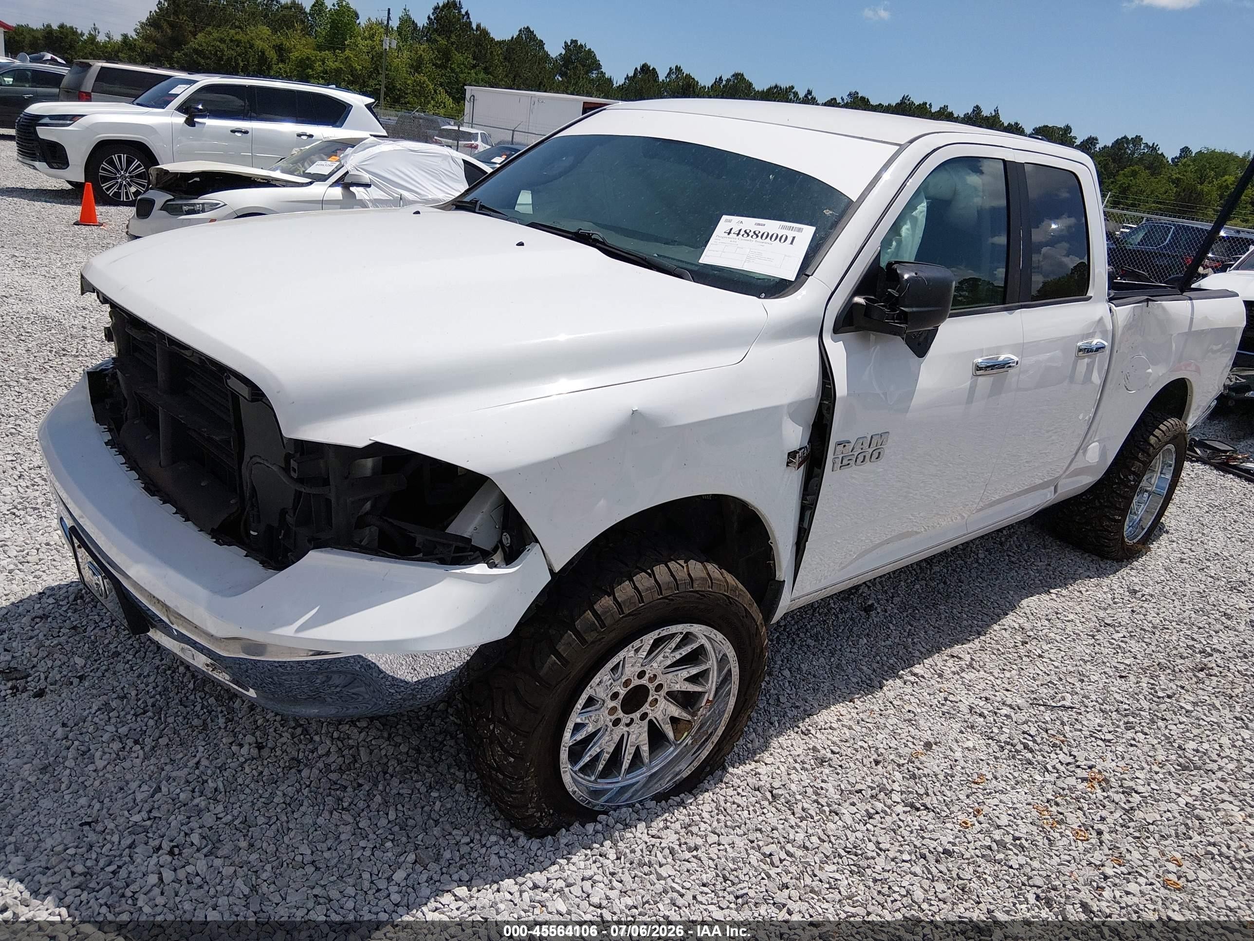 2014 Ram 1500 Slt White vin: 1C6RR6GT1ES153778