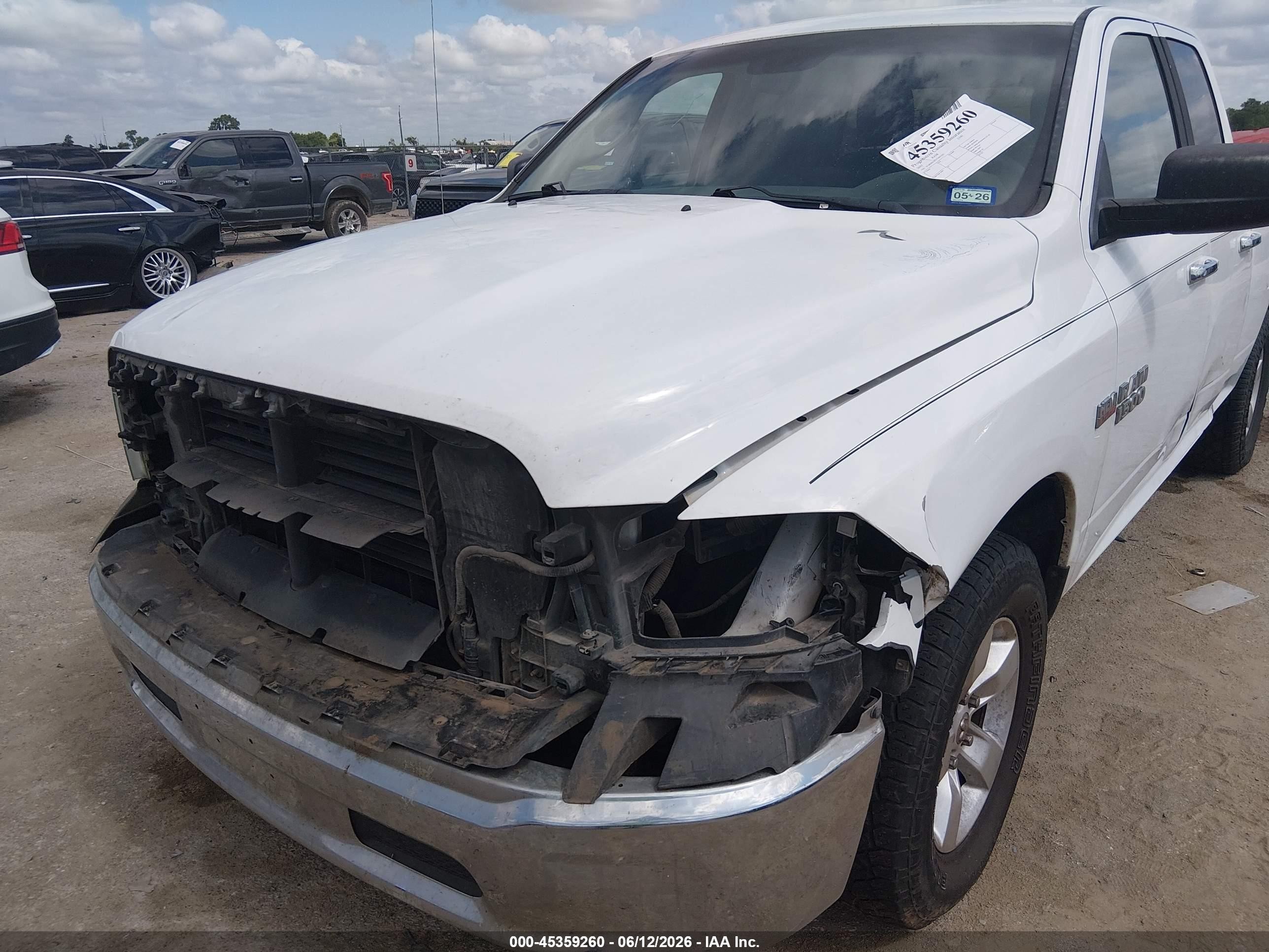 2015 Ram 1500 Slt Белый vin: 1C6RR6GT1FS607397