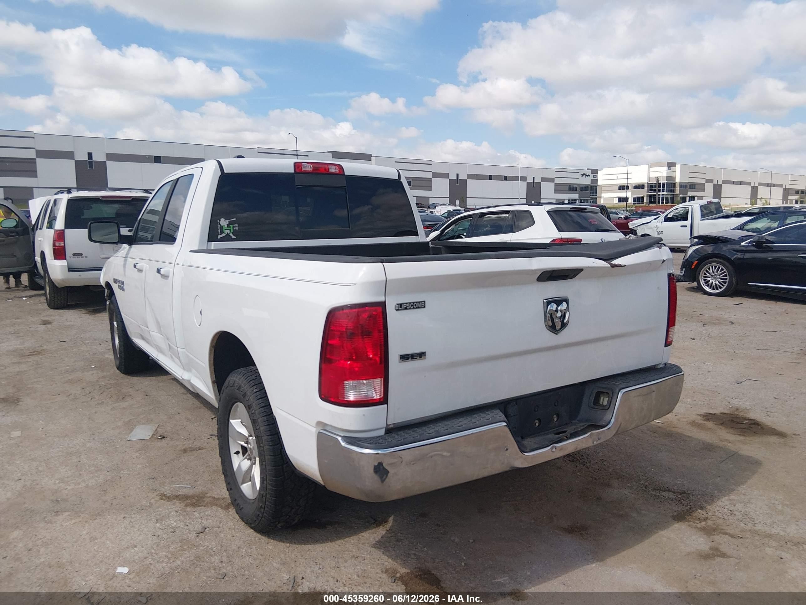 2015 Ram 1500 Slt Белый vin: 1C6RR6GT1FS607397
