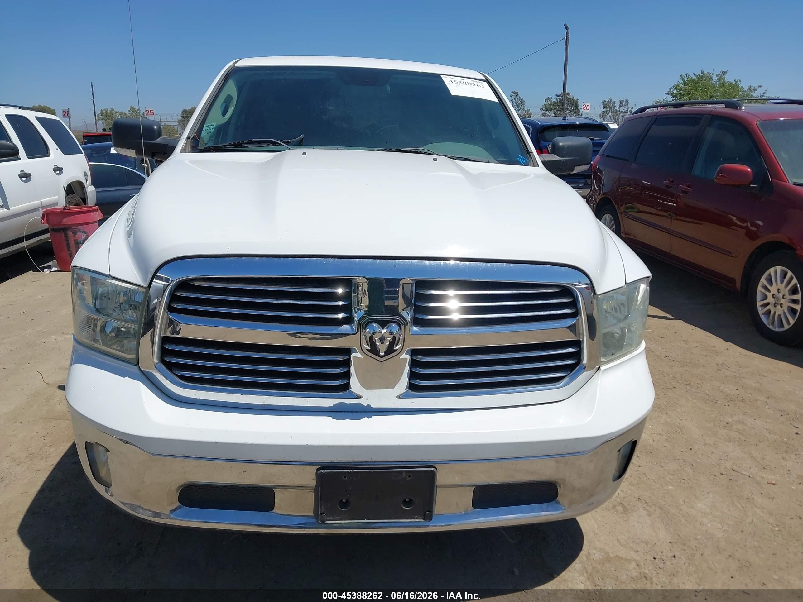 2014 Ram 1500 Big Horn White vin: 1C6RR6GT2ES100295