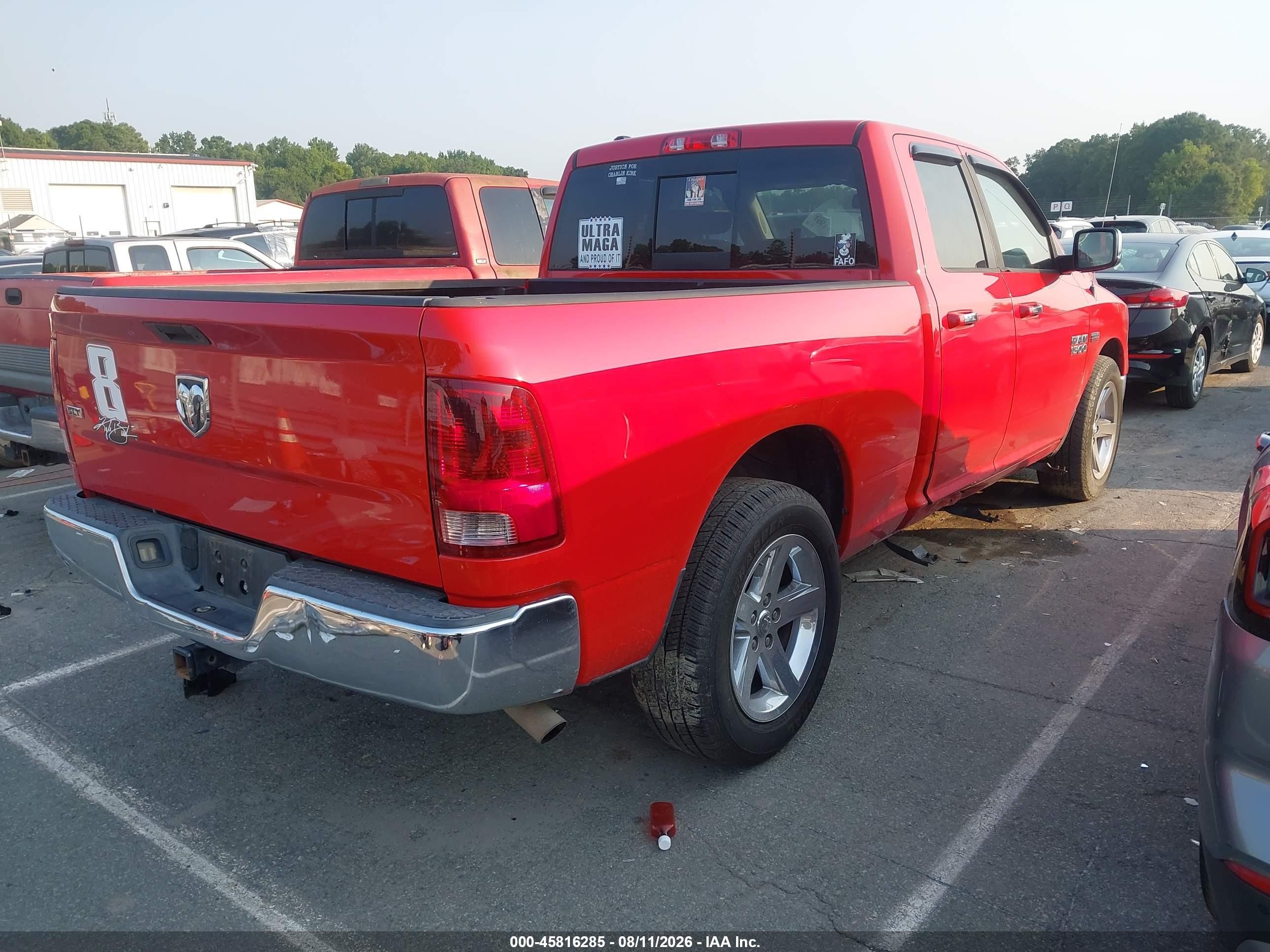 2014 Ram 1500 Slt Red vin: 1C6RR6GT3ES407233