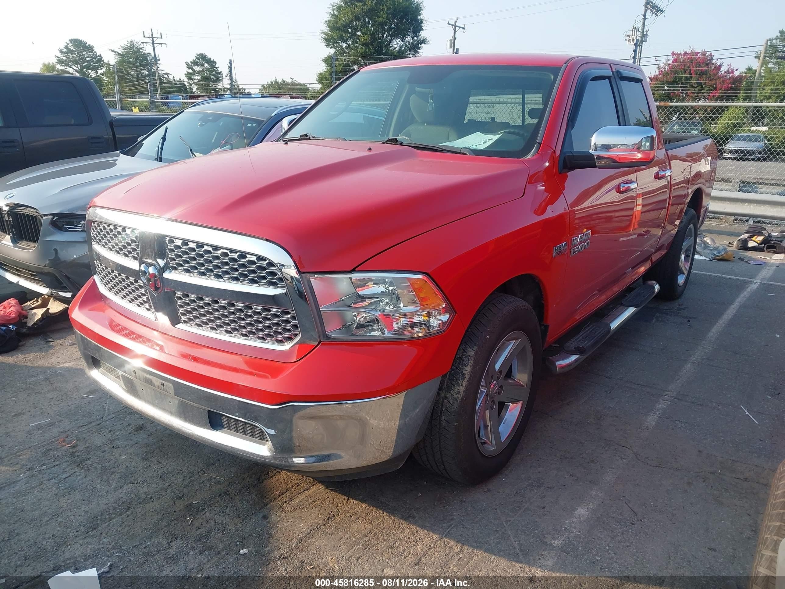 2014 Ram 1500 Slt Red vin: 1C6RR6GT3ES407233