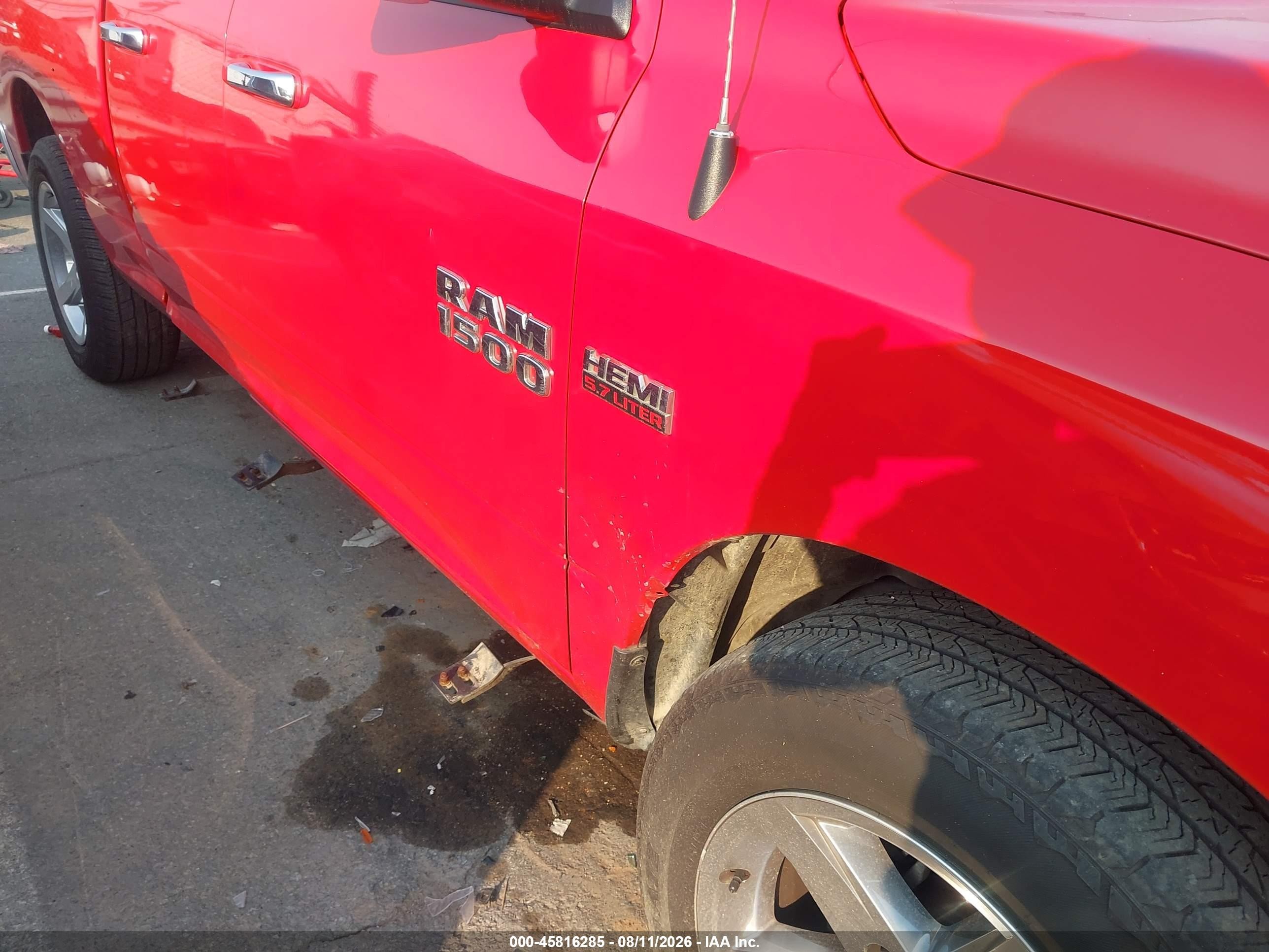 2014 Ram 1500 Slt Red vin: 1C6RR6GT3ES407233