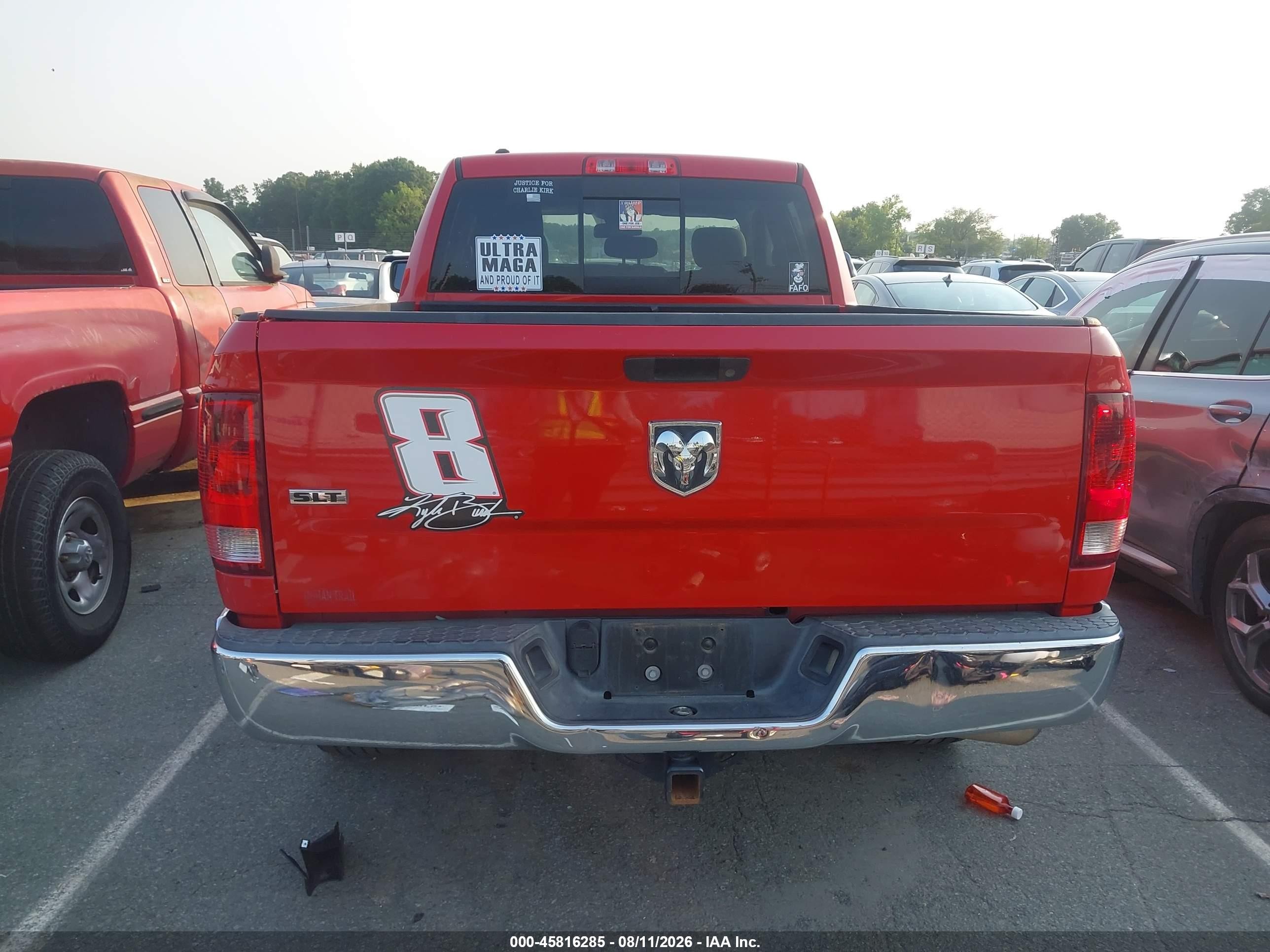2014 Ram 1500 Slt Red vin: 1C6RR6GT3ES407233