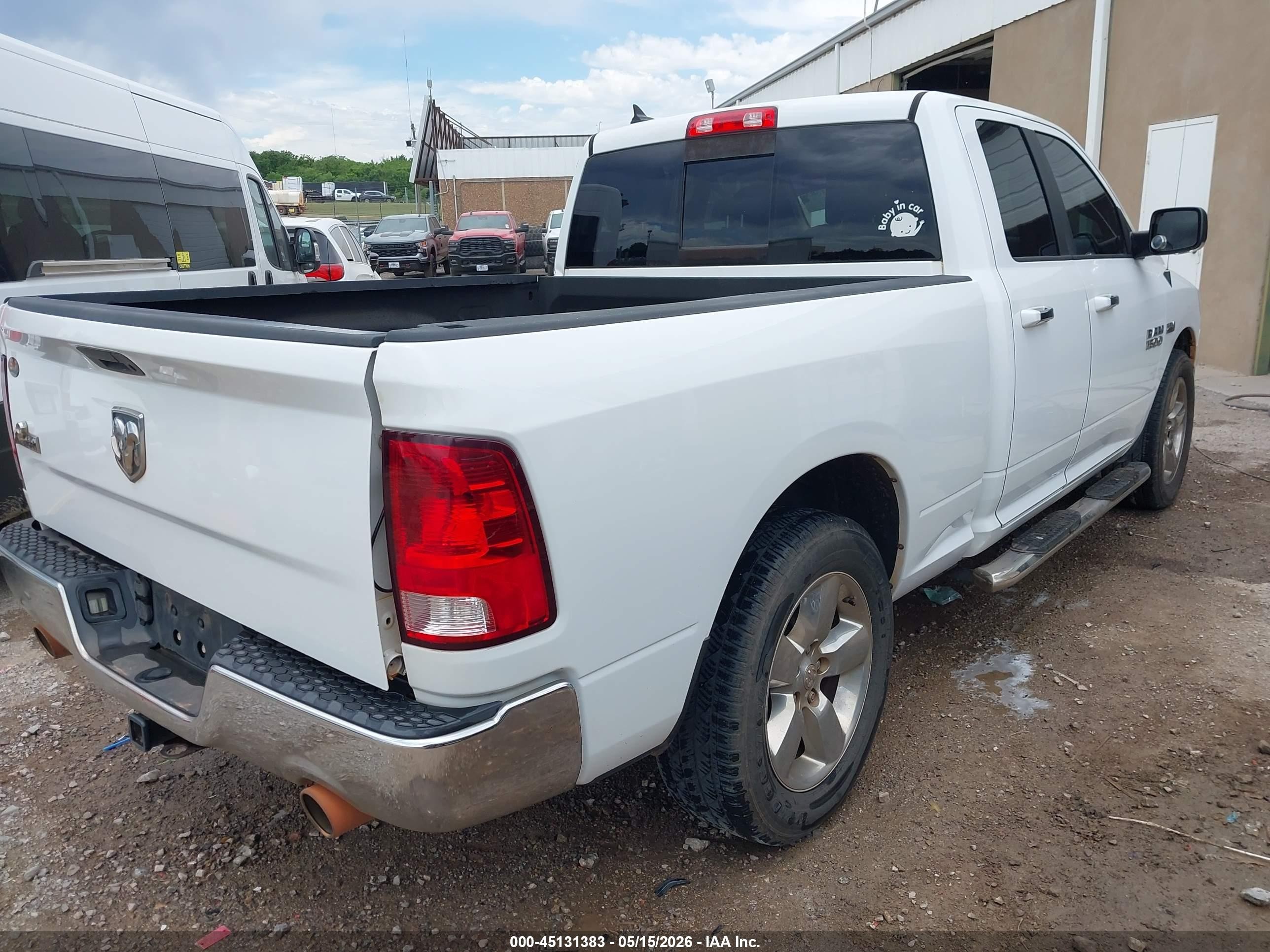 2015 Ram 1500 Big Horn White vin: 1C6RR6GT3FS784842