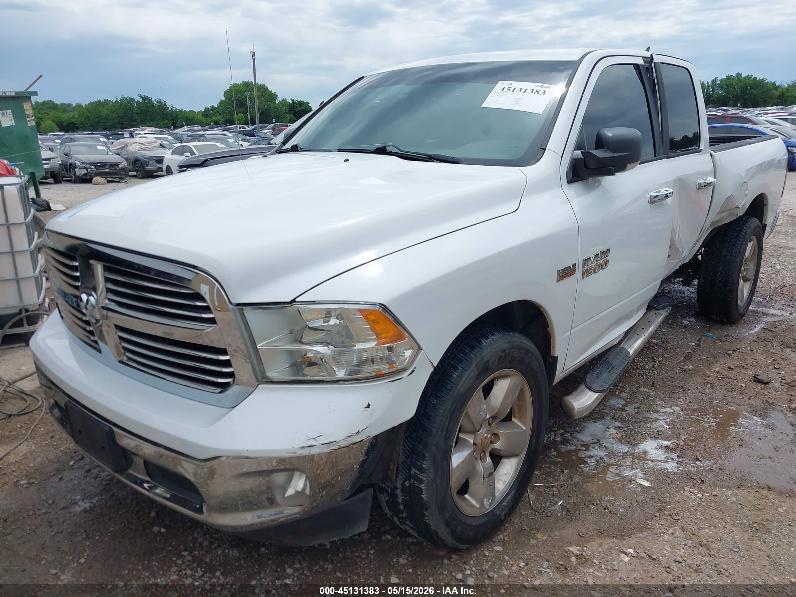 2015 Ram 1500 Big Horn White vin: 1C6RR6GT3FS784842