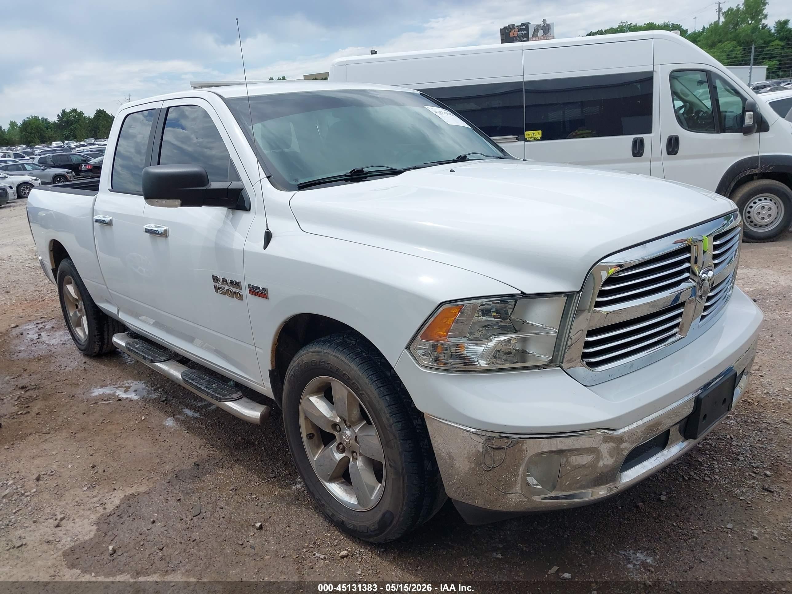 2015 Ram 1500 Big Horn White vin: 1C6RR6GT3FS784842