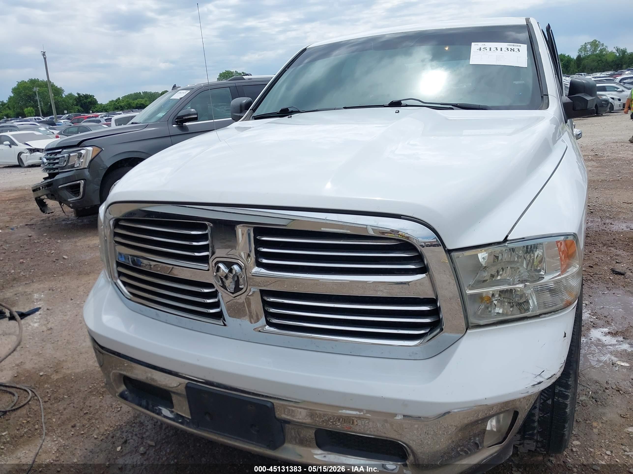2015 Ram 1500 Big Horn White vin: 1C6RR6GT3FS784842