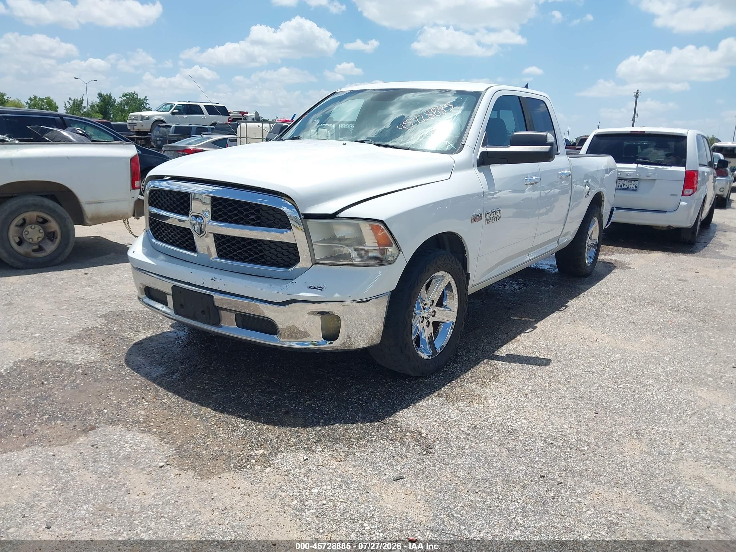 2013 Ram 1500 Big Horn White vin: 1C6RR6GT5DS524035
