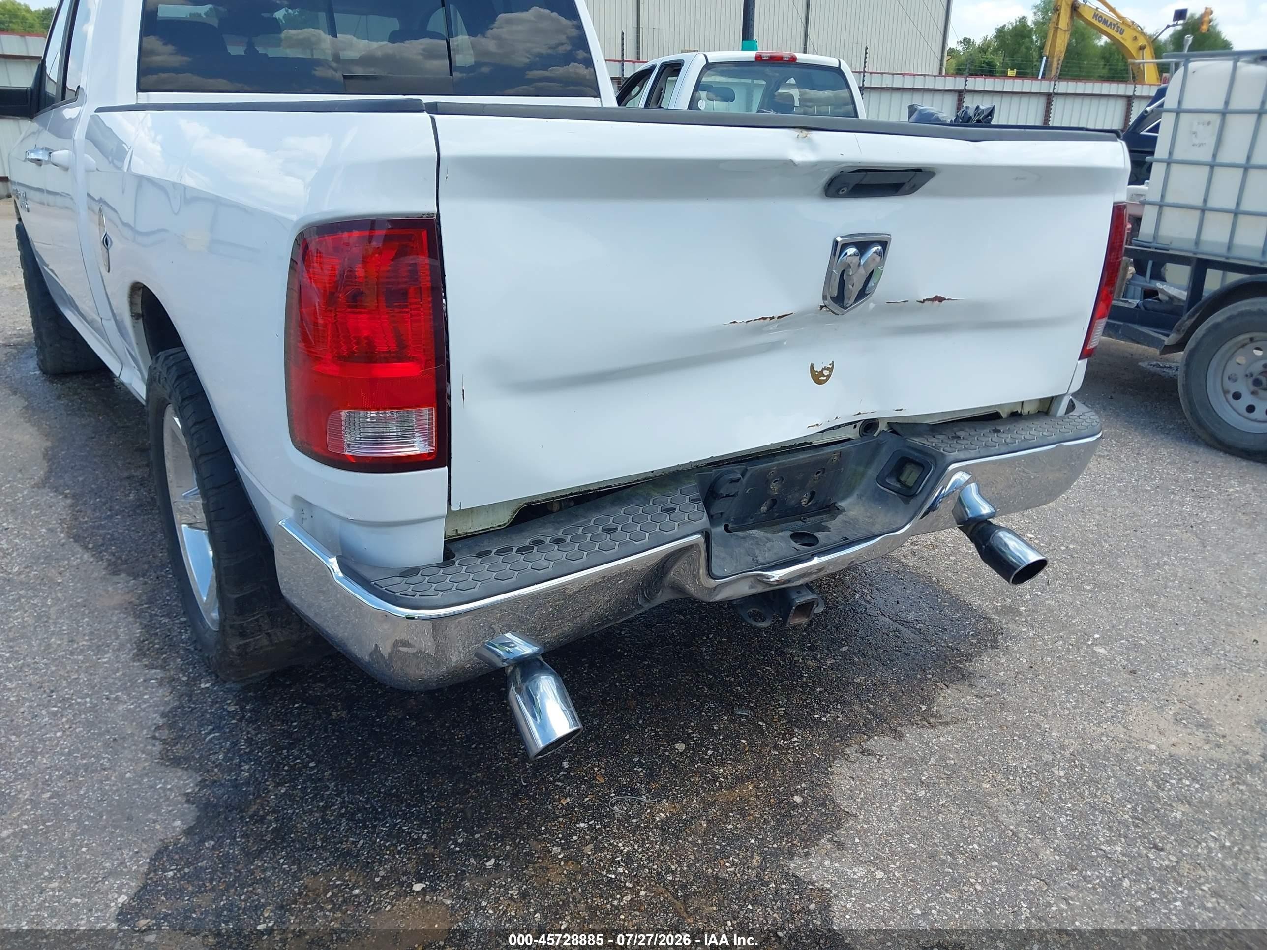 2013 Ram 1500 Big Horn White vin: 1C6RR6GT5DS524035