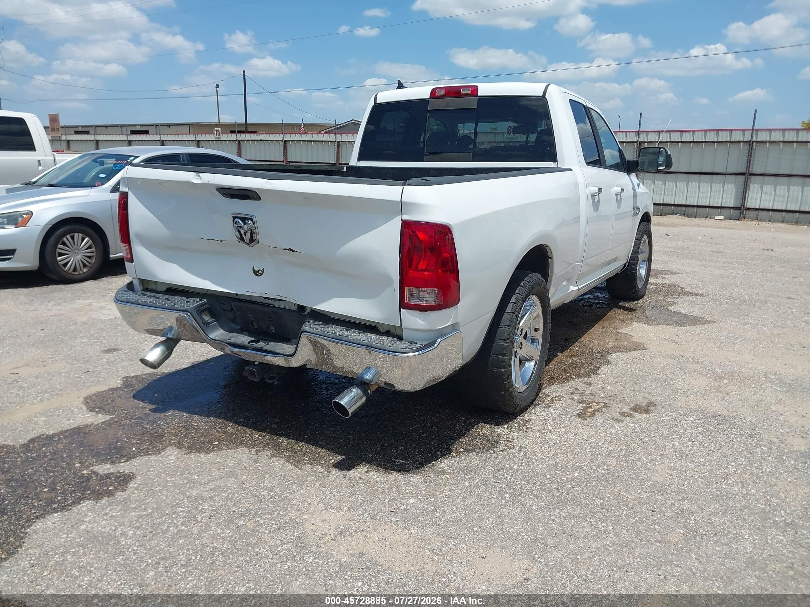 2013 Ram 1500 Big Horn White vin: 1C6RR6GT5DS524035