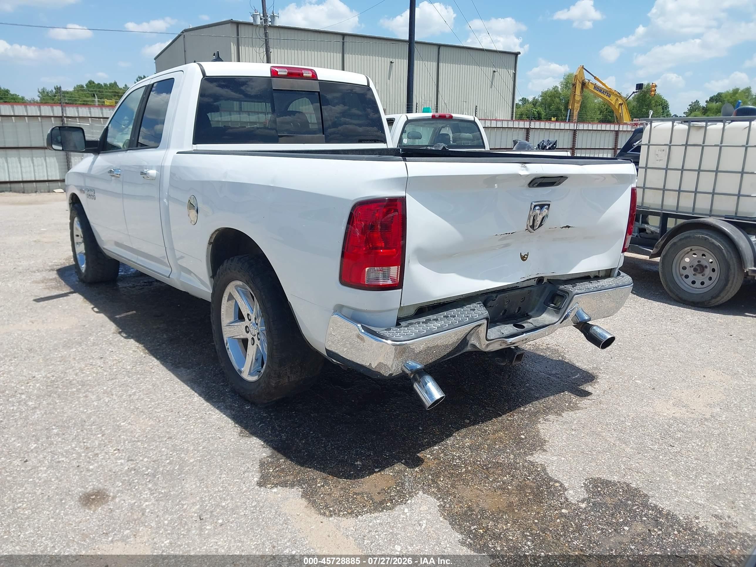 2013 Ram 1500 Big Horn White vin: 1C6RR6GT5DS524035