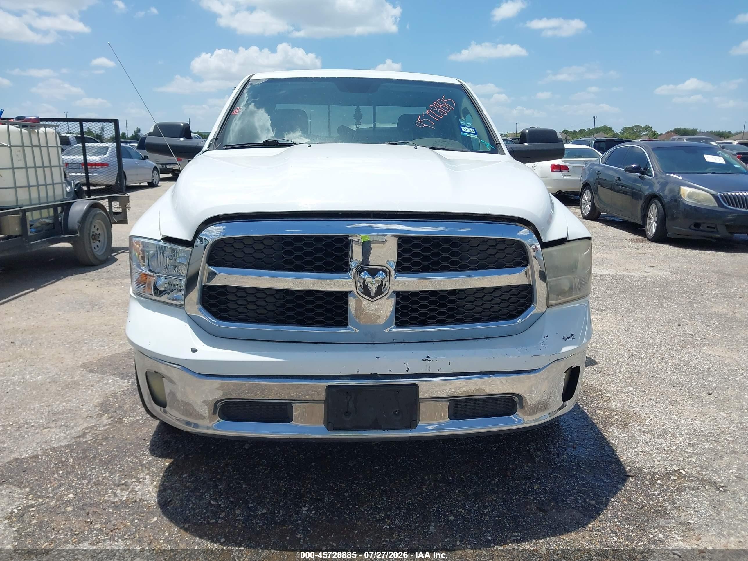 2013 Ram 1500 Big Horn White vin: 1C6RR6GT5DS524035