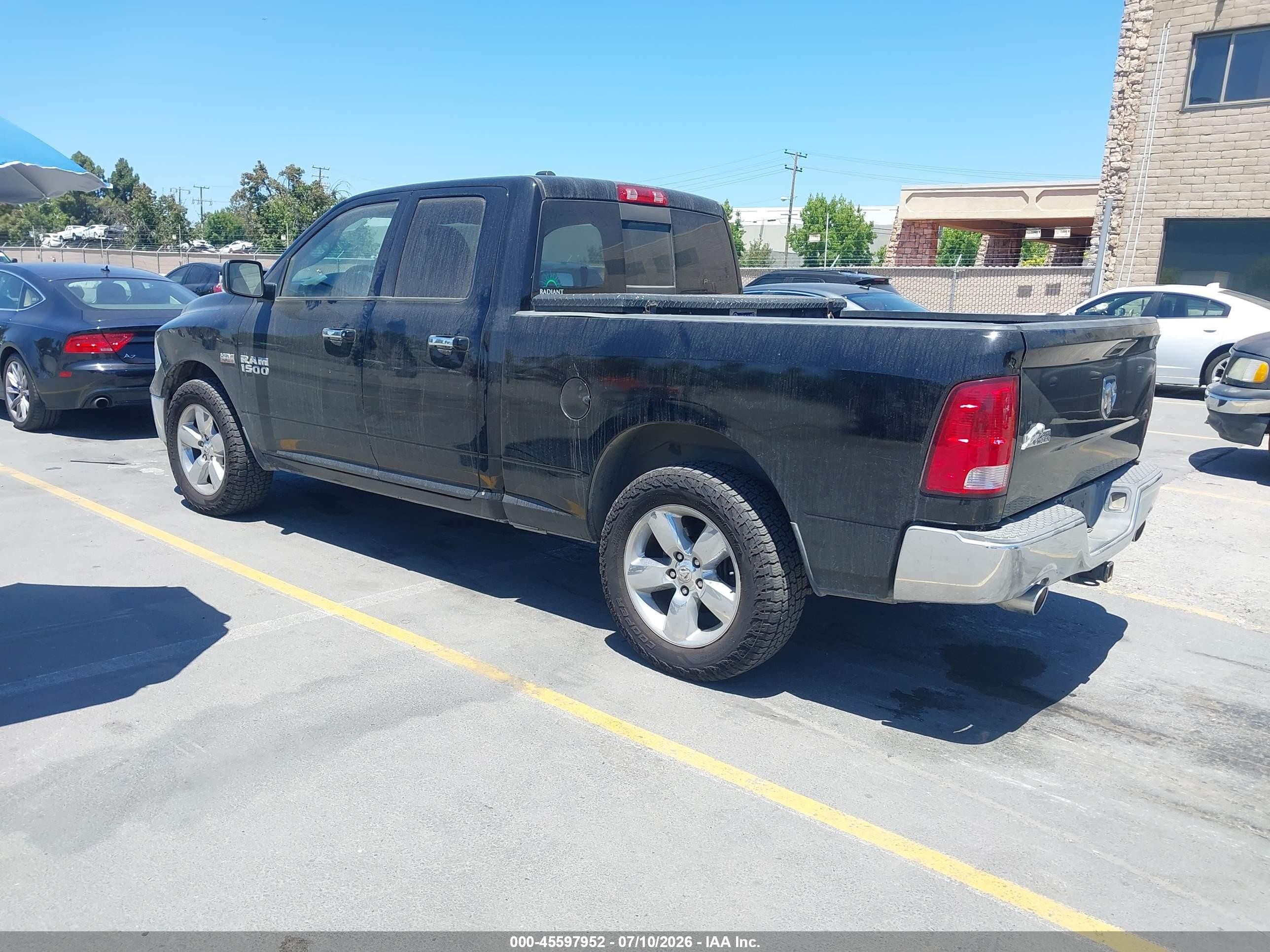 2014 Ram 1500 Big Horn Black vin: 1C6RR6GT5ES351957