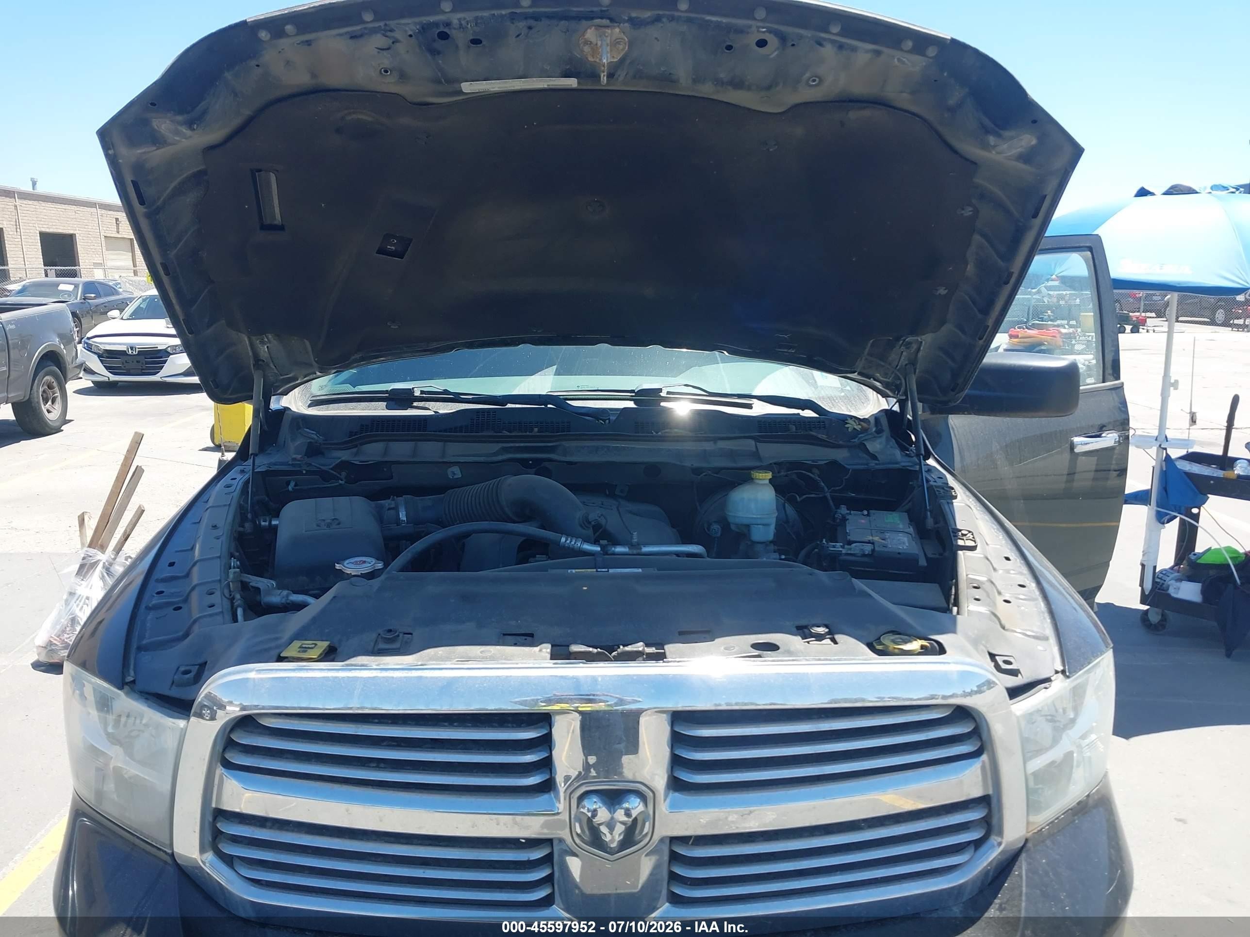 2014 Ram 1500 Big Horn Black vin: 1C6RR6GT5ES351957