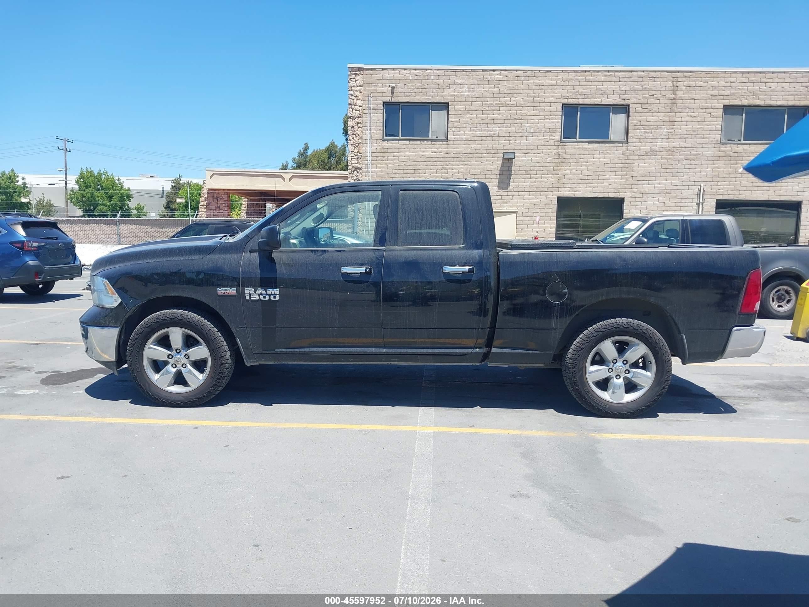 2014 Ram 1500 Big Horn Black vin: 1C6RR6GT5ES351957