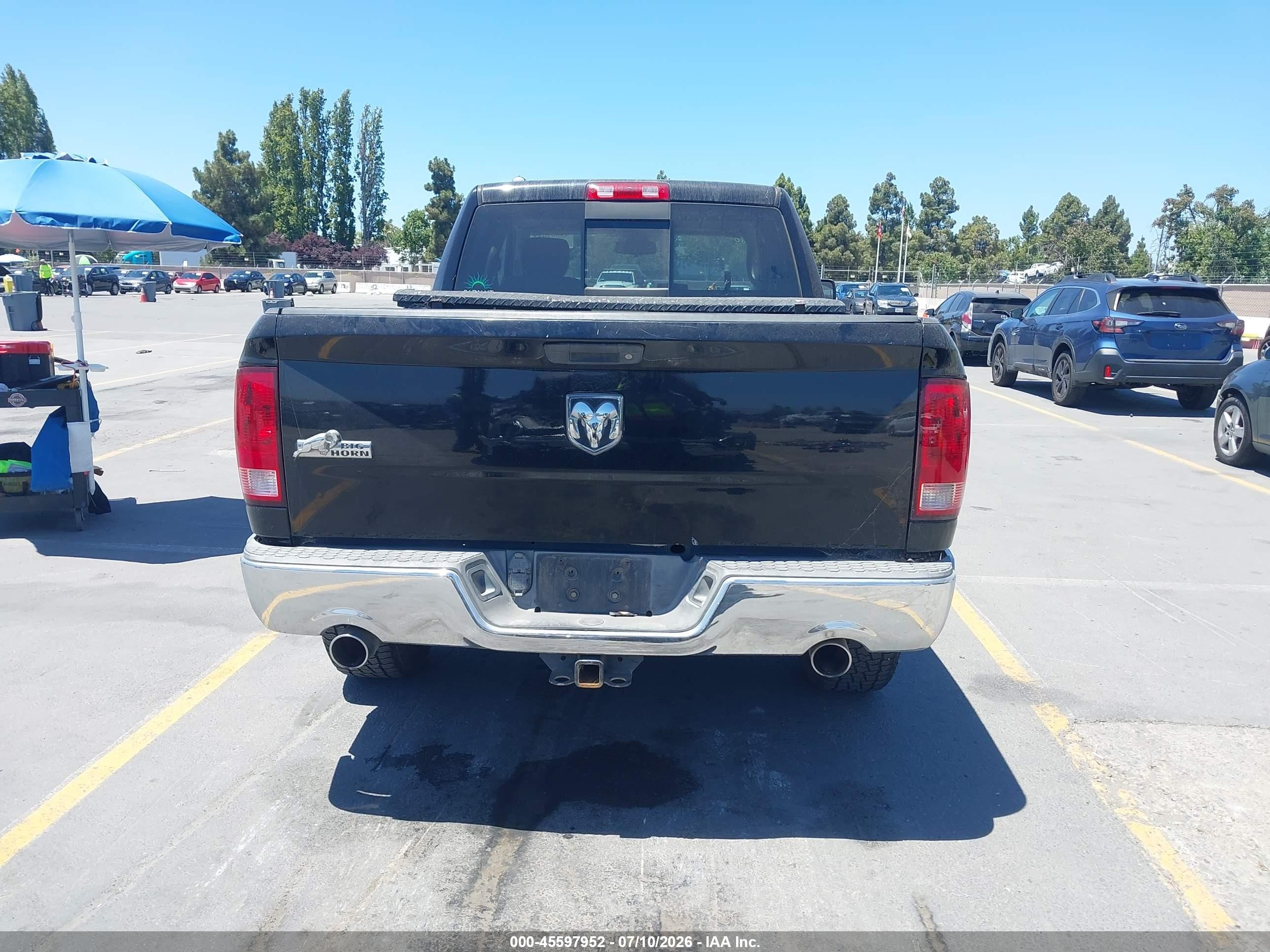 2014 Ram 1500 Big Horn Black vin: 1C6RR6GT5ES351957