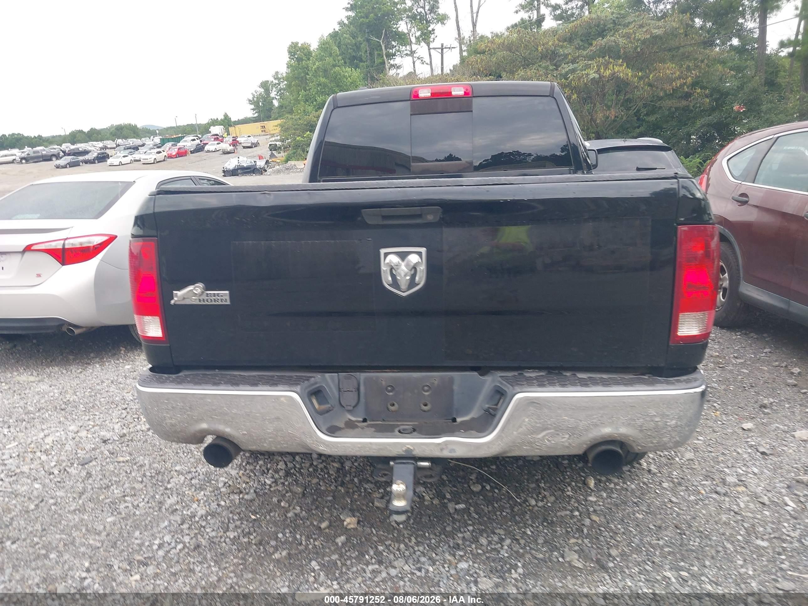 2015 Ram 1500 Big Horn Black vin: 1C6RR6GT5FS589518