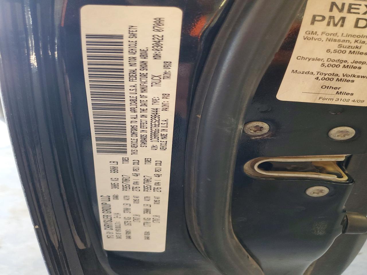 2014 Ram 1500 Slt Black vin: 1C6RR6GT6ES298444