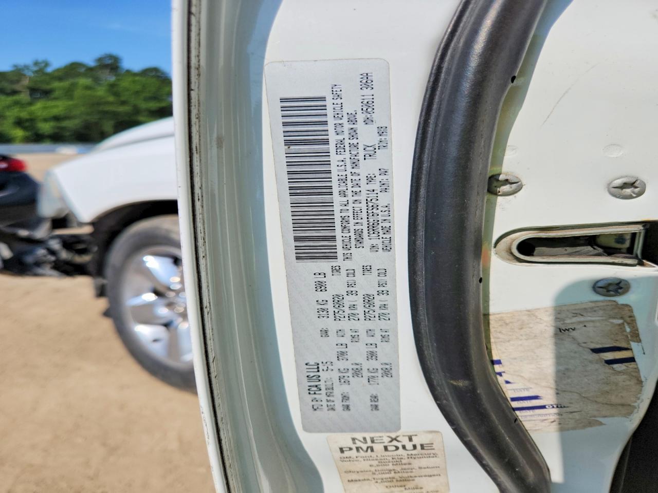 2015 Ram 1500 Slt White vin: 1C6RR6GT6FS675114