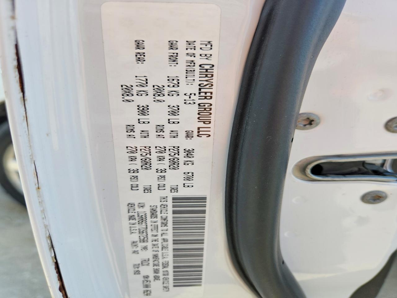 2013 Ram 1500 Slt White vin: 1C6RR6GT7DS672588