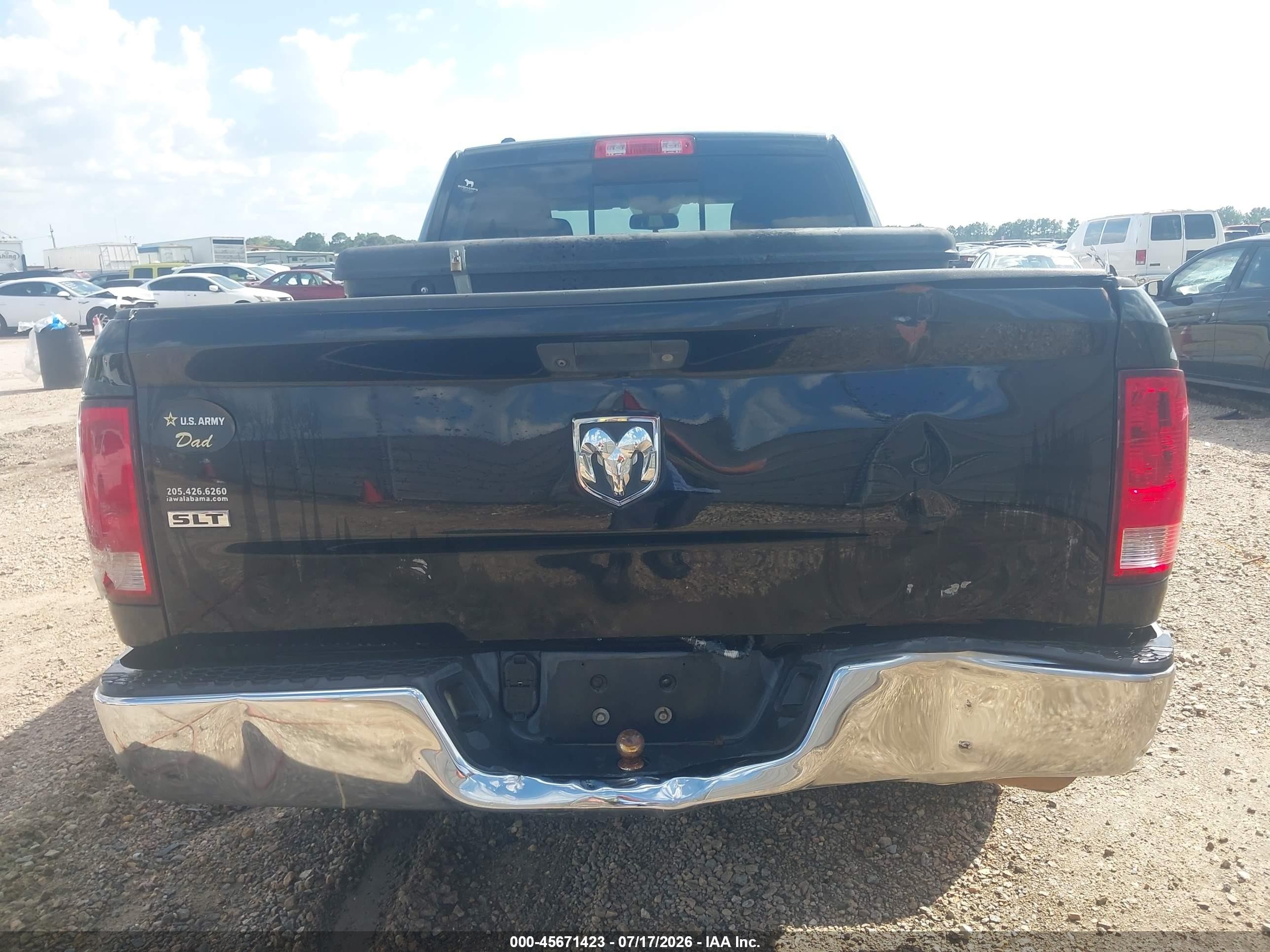 2014 Ram 1500 Slt Black vin: 1C6RR6GT7ES236440