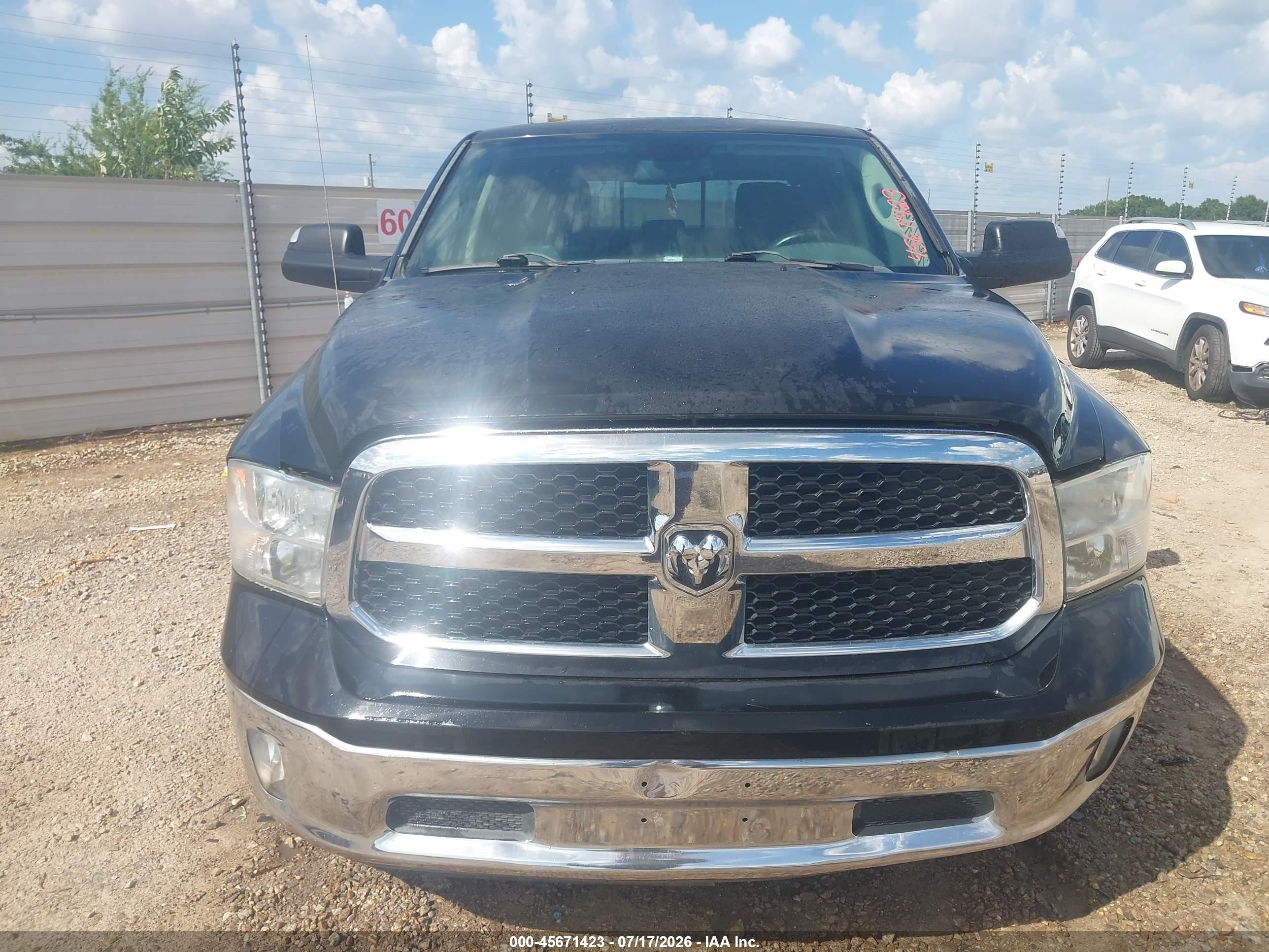 2014 Ram 1500 Slt Black vin: 1C6RR6GT7ES236440