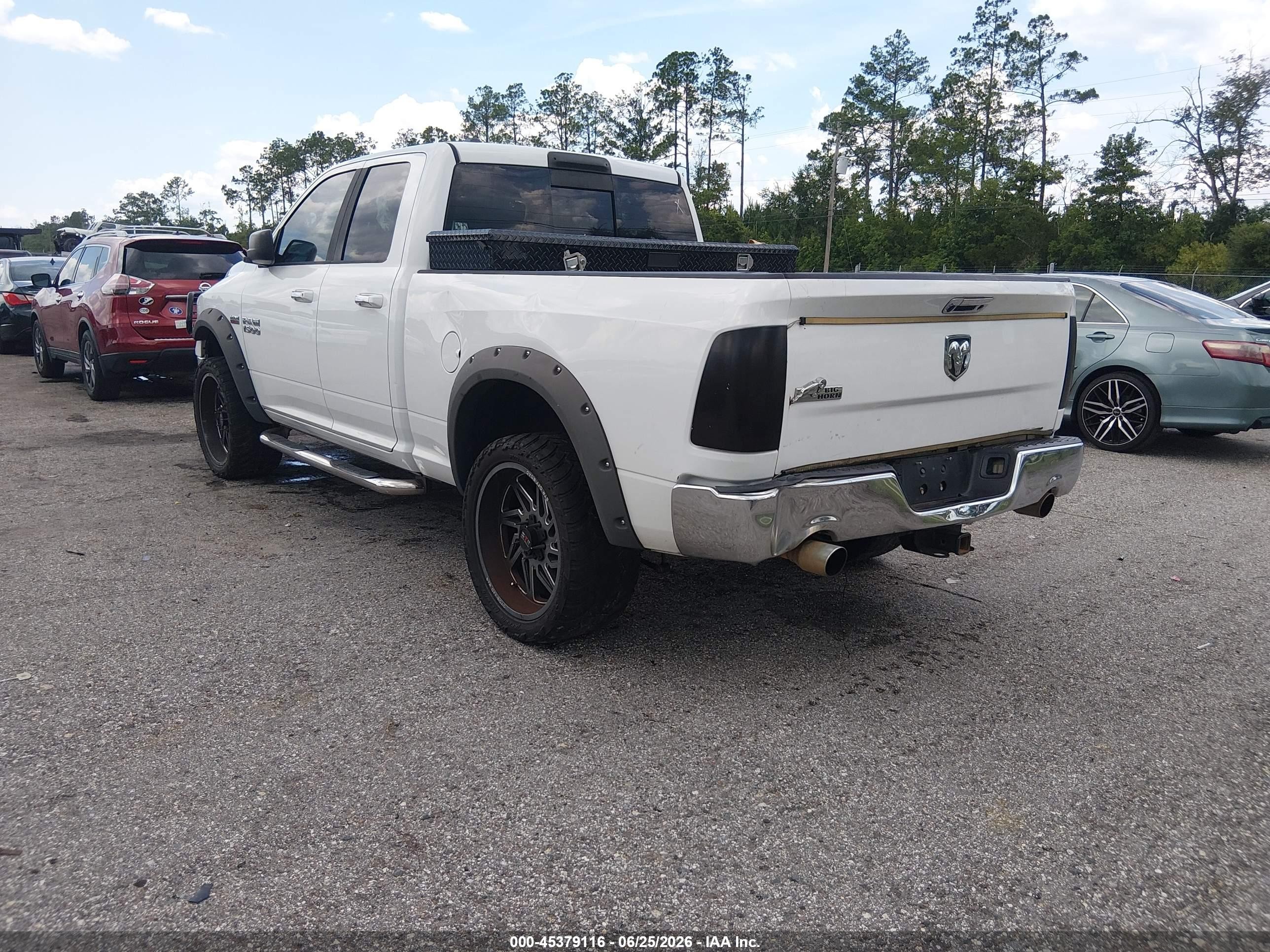 2014 Ram 1500 Big Horn White vin: 1C6RR6GT7ES293446