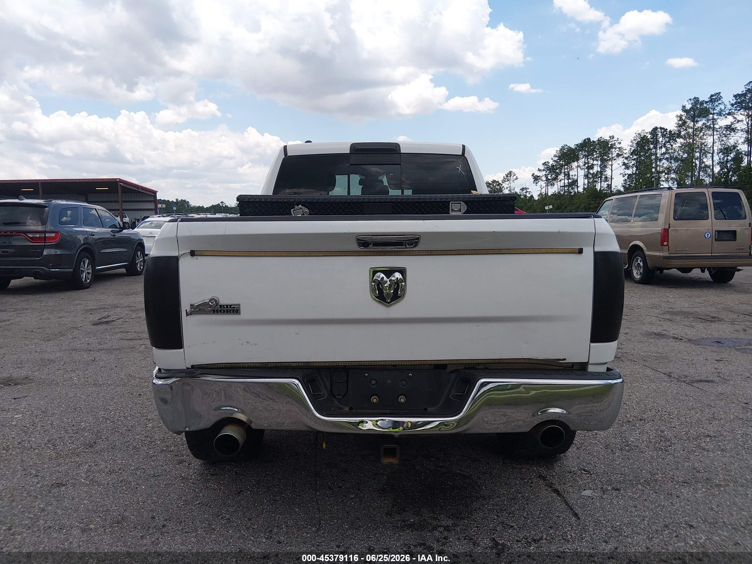 2014 Ram 1500 Big Horn White vin: 1C6RR6GT7ES293446