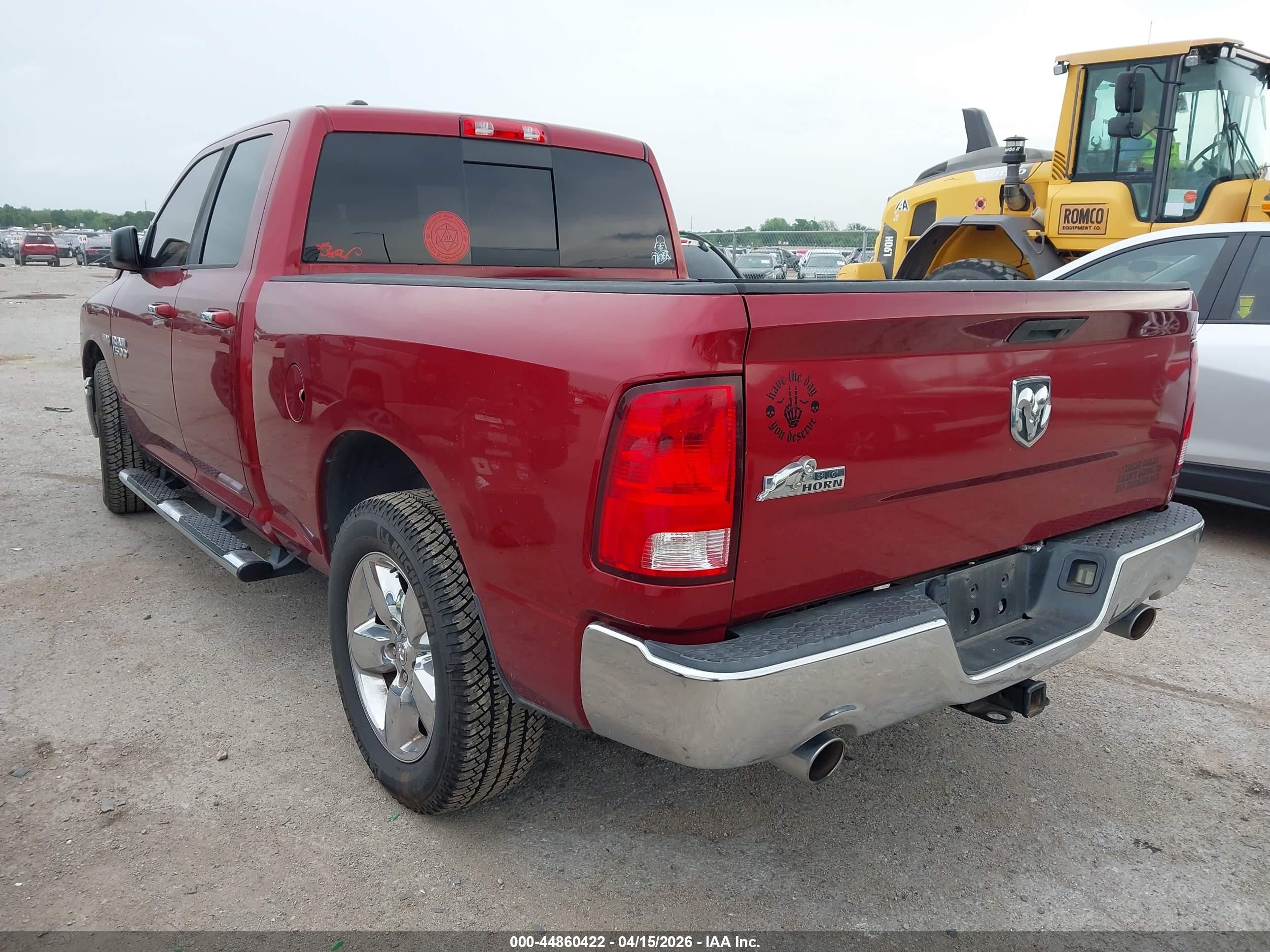 2015 Ram 1500 Big Horn Burgundy vin: 1C6RR6GT7FS628903