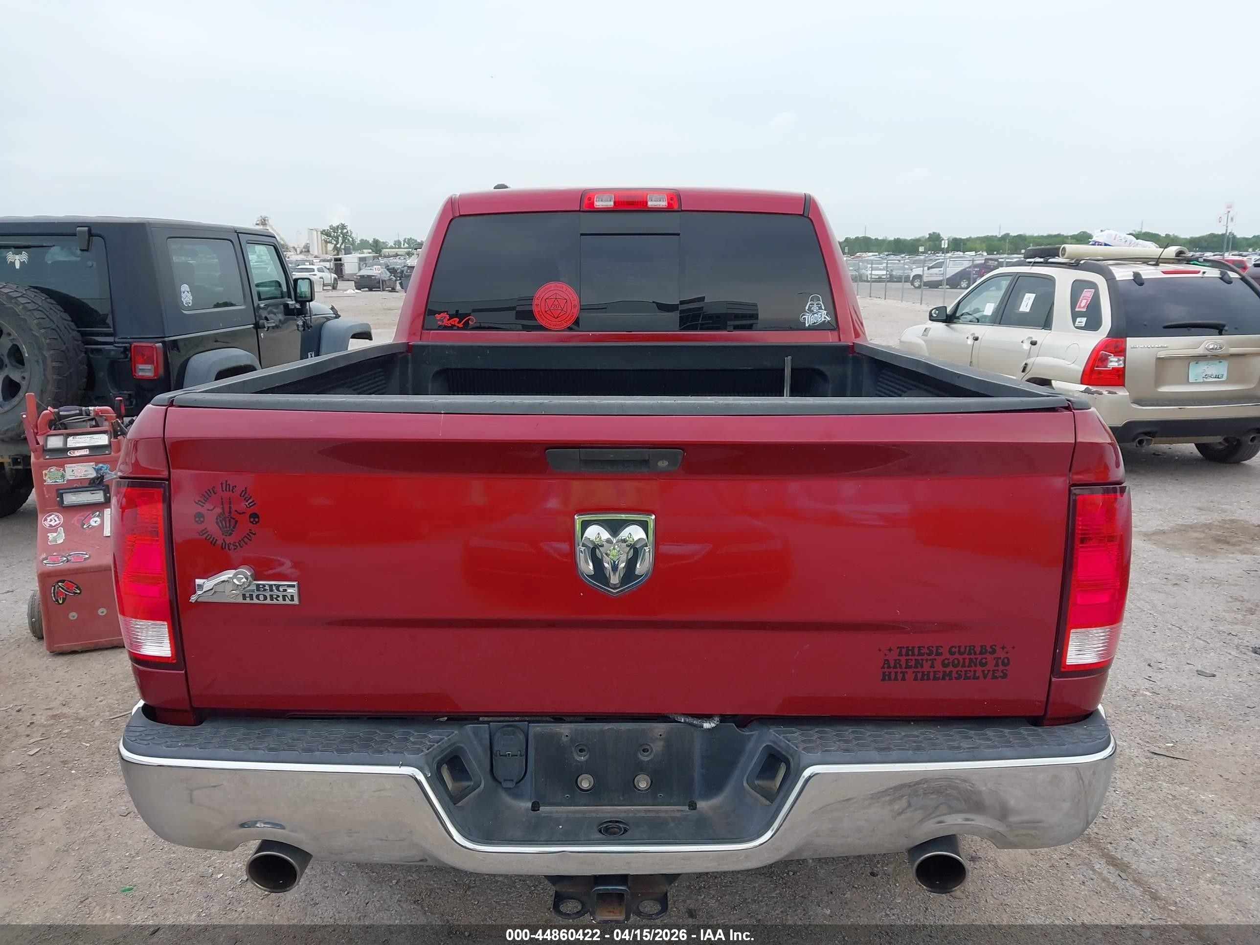 2015 Ram 1500 Big Horn Burgundy vin: 1C6RR6GT7FS628903