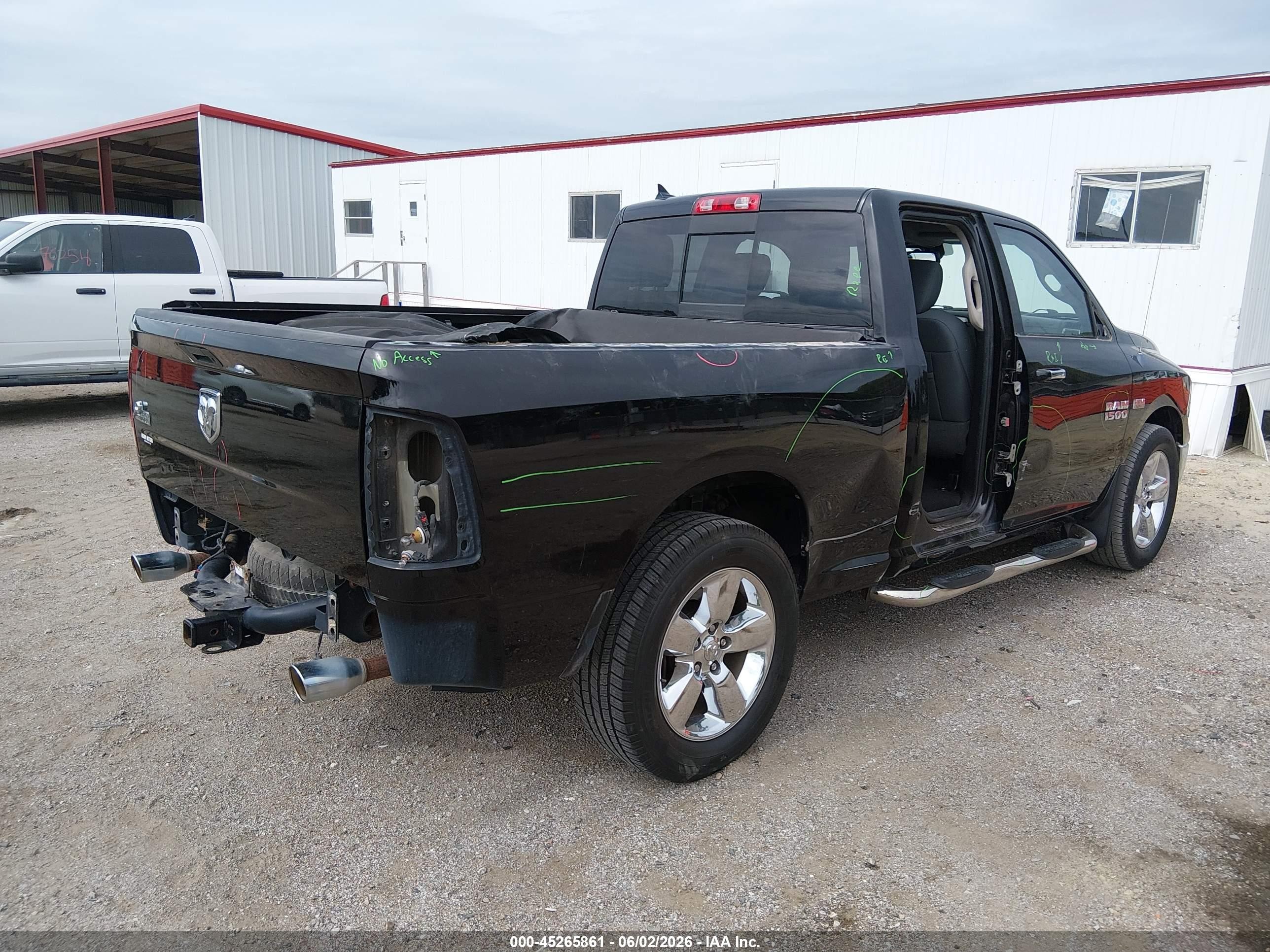2013 Ram 1500 Big Horn Черный vin: 1C6RR6GT8DS716873