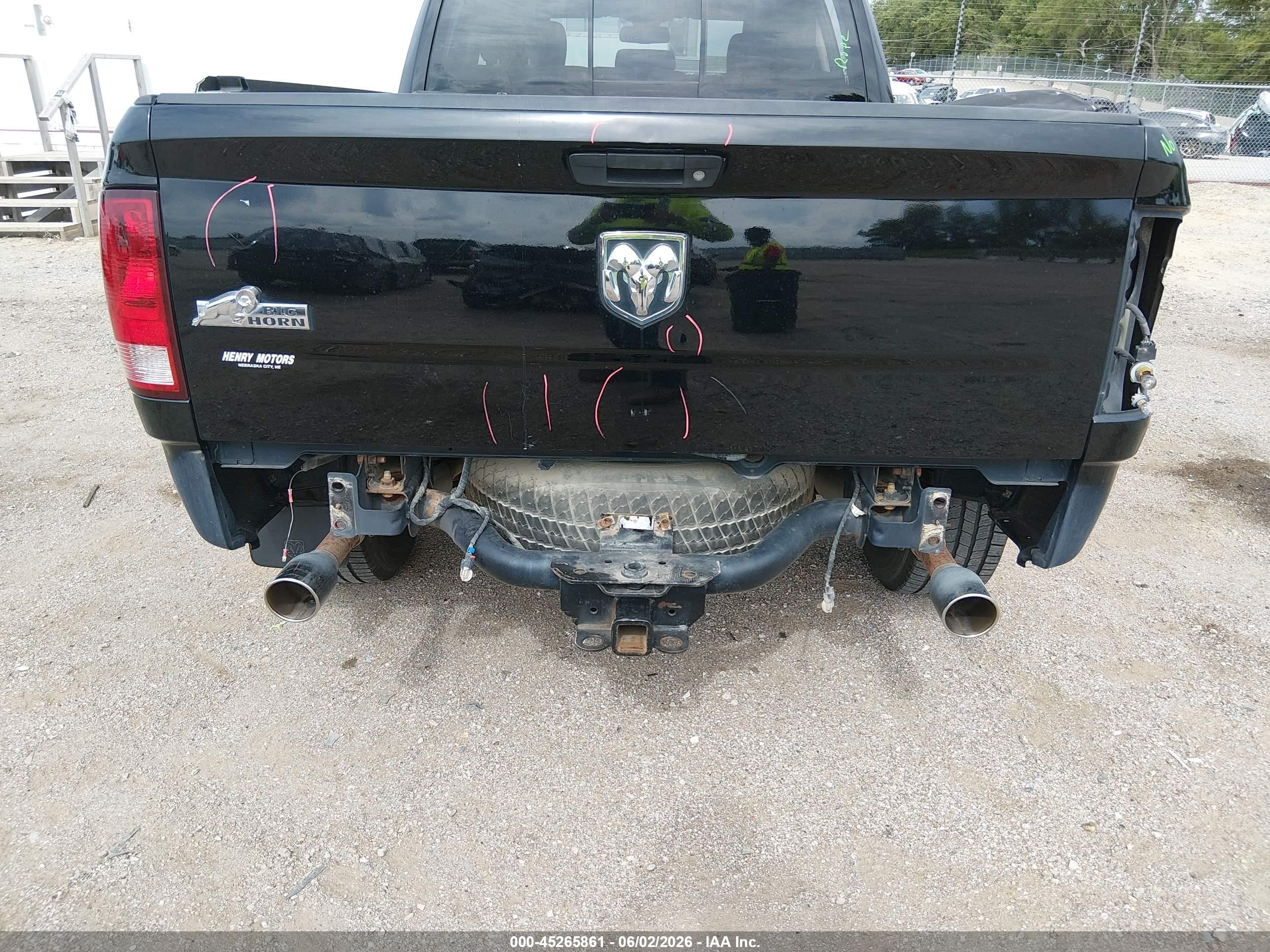 2013 Ram 1500 Big Horn Черный vin: 1C6RR6GT8DS716873