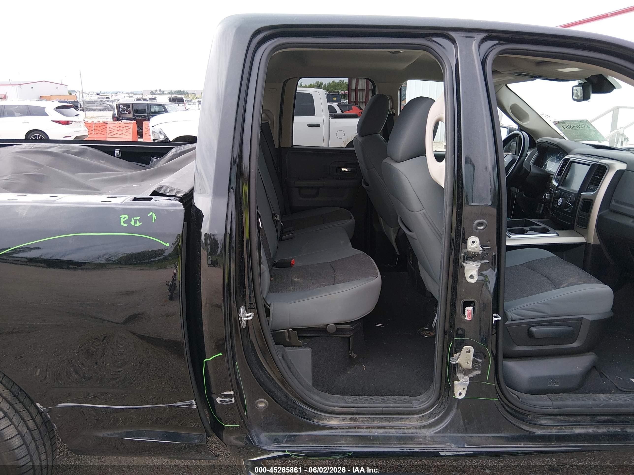 2013 Ram 1500 Big Horn Черный vin: 1C6RR6GT8DS716873